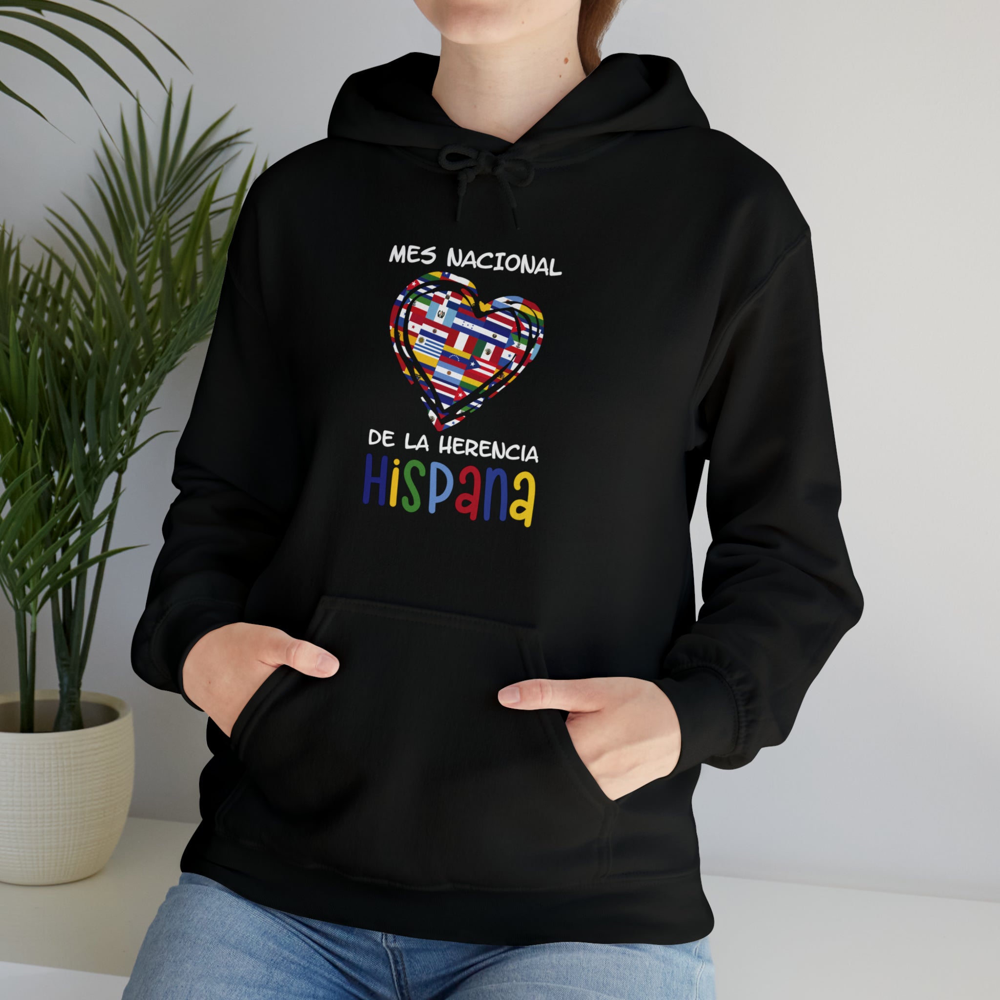 Mes Nacional Heart - Hispanic Heritage Month Unisex Hoodie
