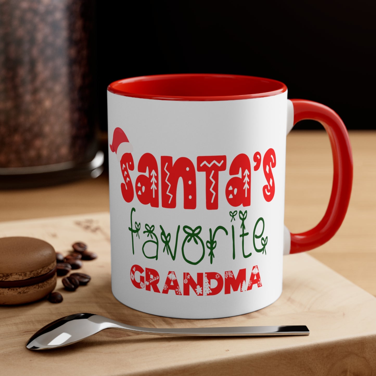 Santa's Favorite Grandma Accent Coffee Mug, 11oz