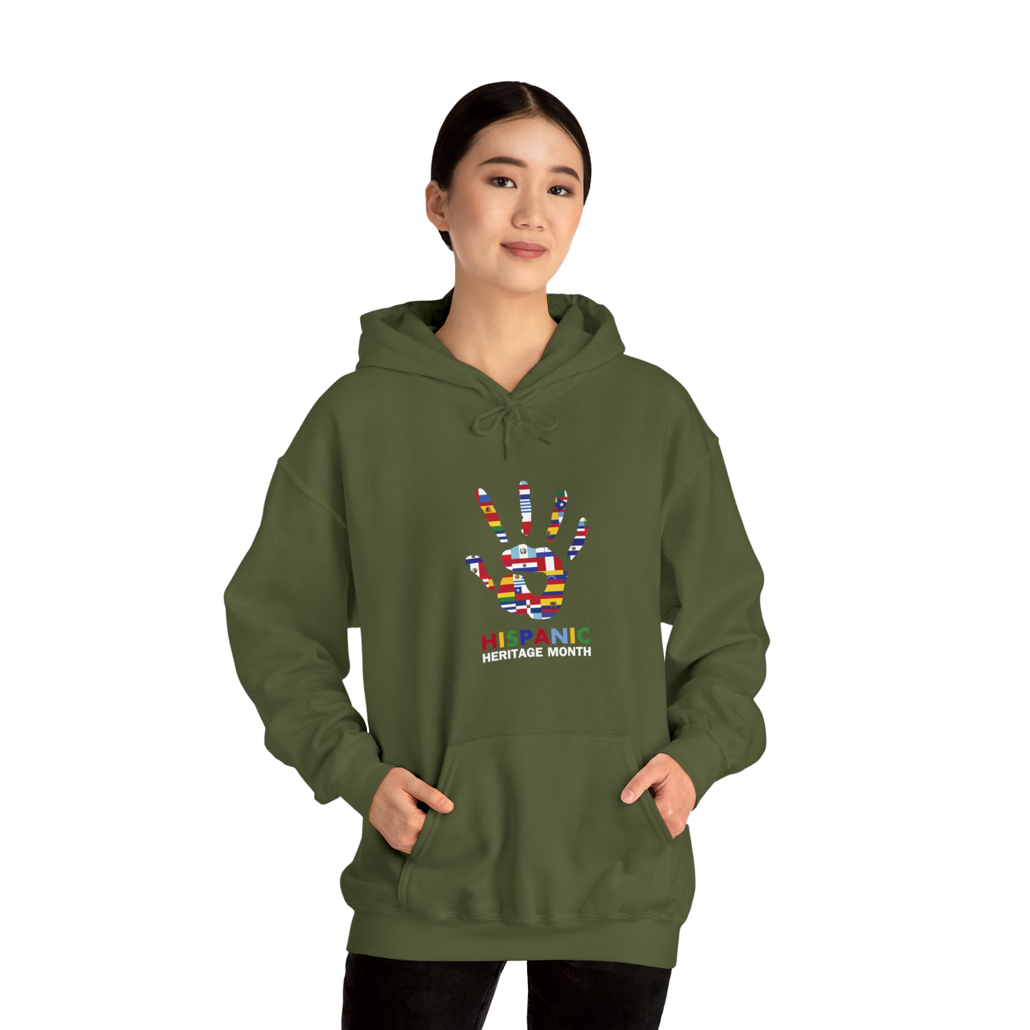 Flag Handprint - Hispanic Heritage Month Unisex Hoodie