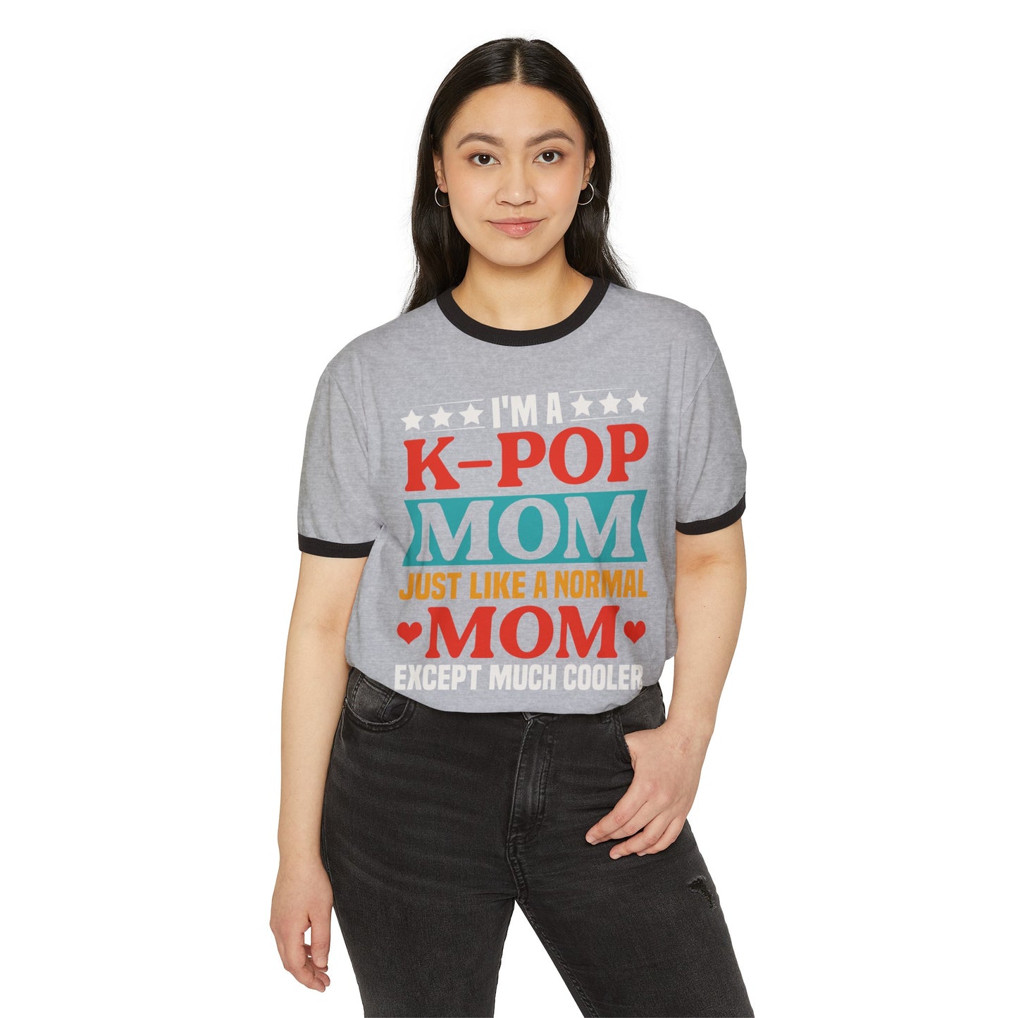 Kpop Lover Mom Shirt, KPop Shirt, Korean K-Pop Shirt, Kpop Shirt, K-Pop Shirt, Kpop Lover Shirt, Unisex Cotton Ringer T-Shirt