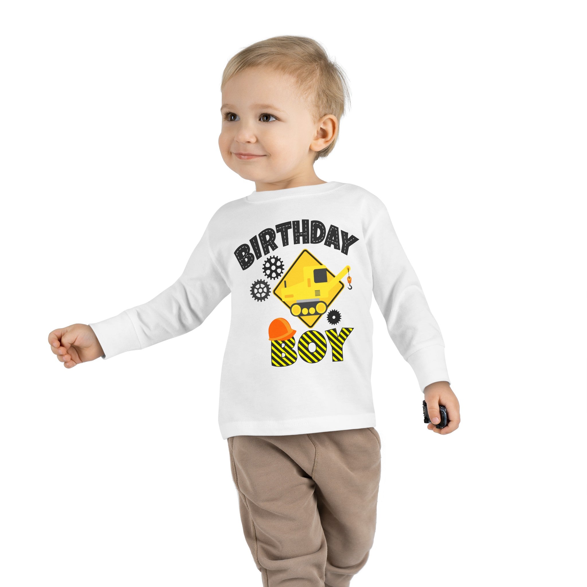 Crane Birthday Boy, Birthday Boy T-shirt, Birthday Tee, Boy's Birthday Tee,  Birthday Boy Tee, Toddler Long Sleeve Tee