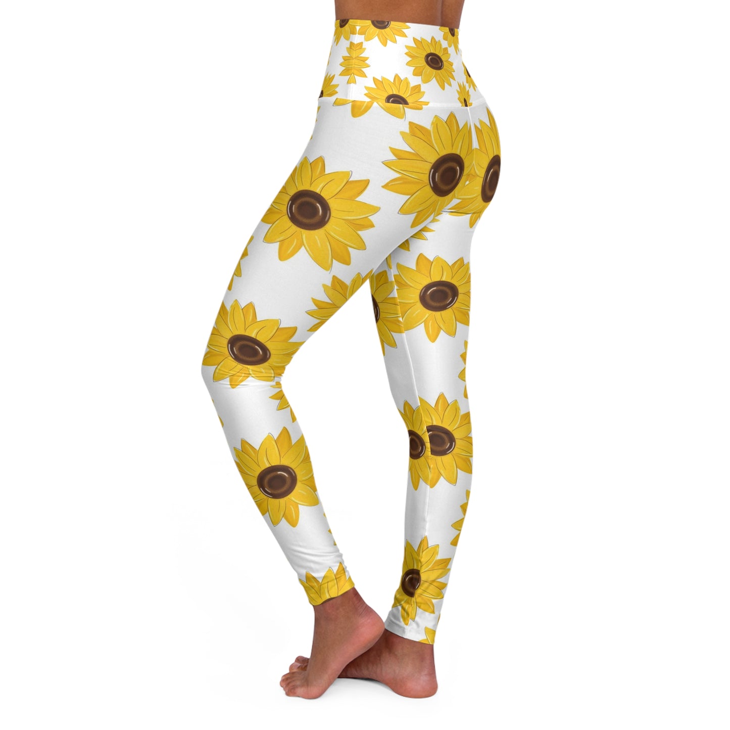 Sunflowers High Waisted Yoga Leggings