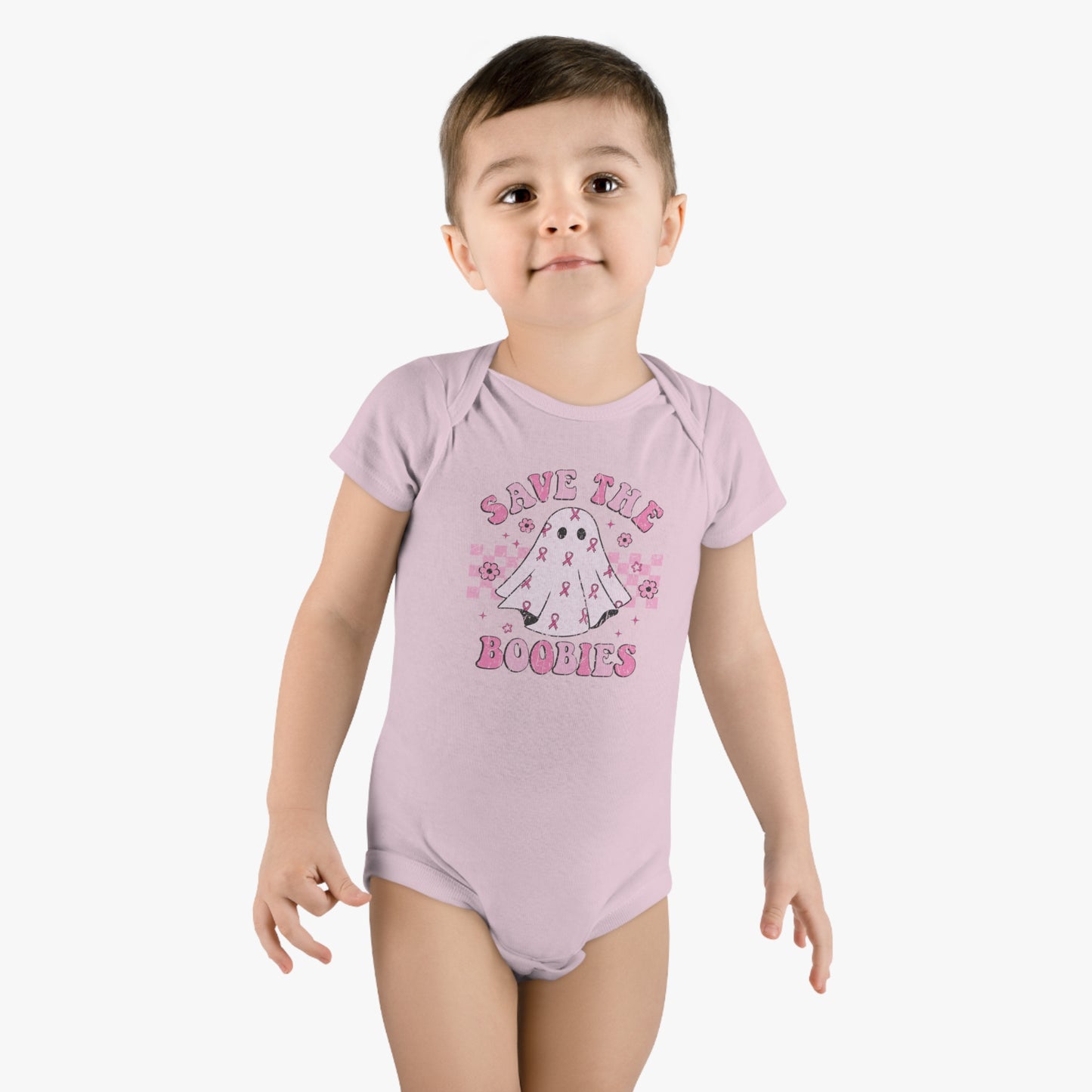 Save The Boobies Onesie, Baby Short Sleeve Onesie®