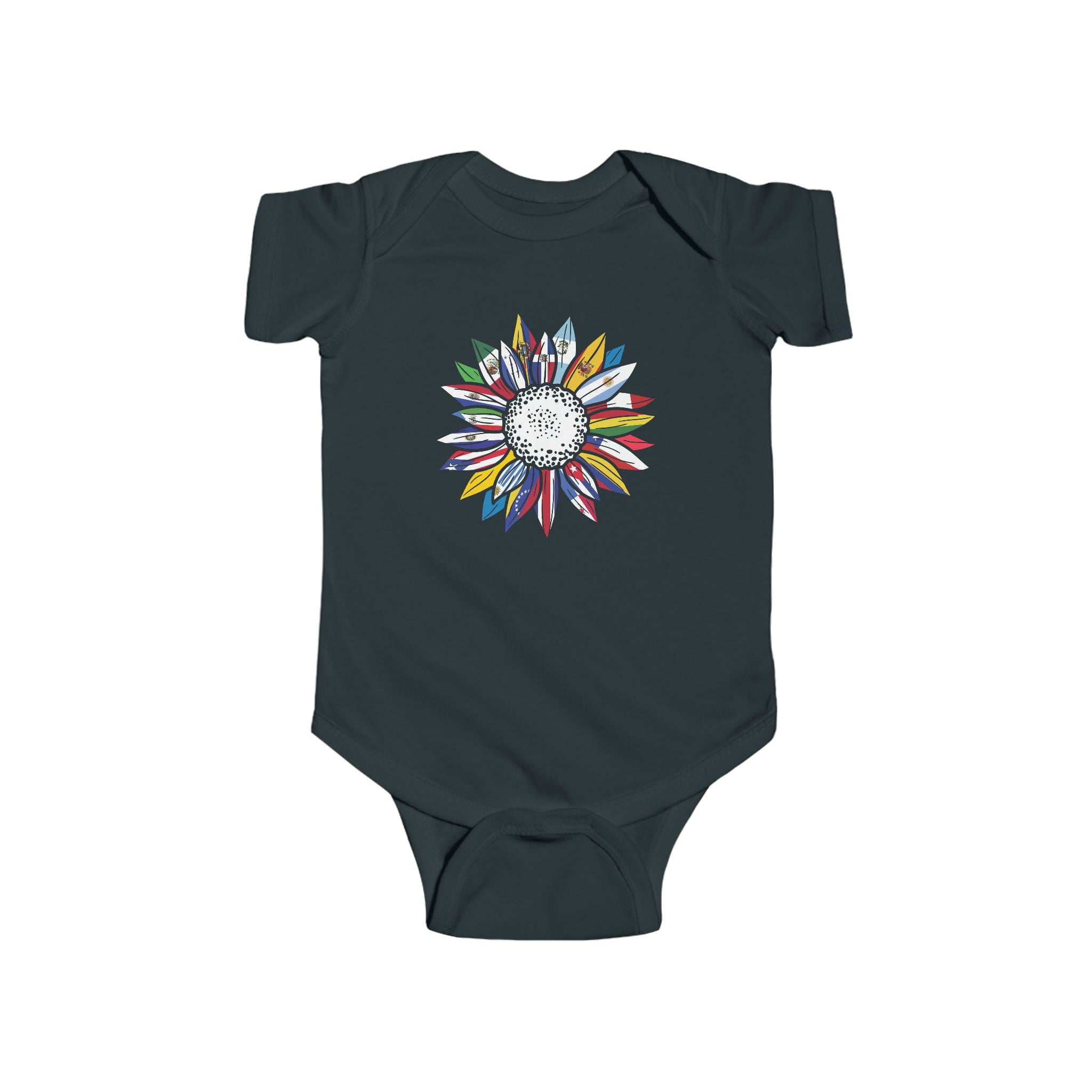Flag Sunflower - Hispanic Heritage Month Infant  Bodysuit