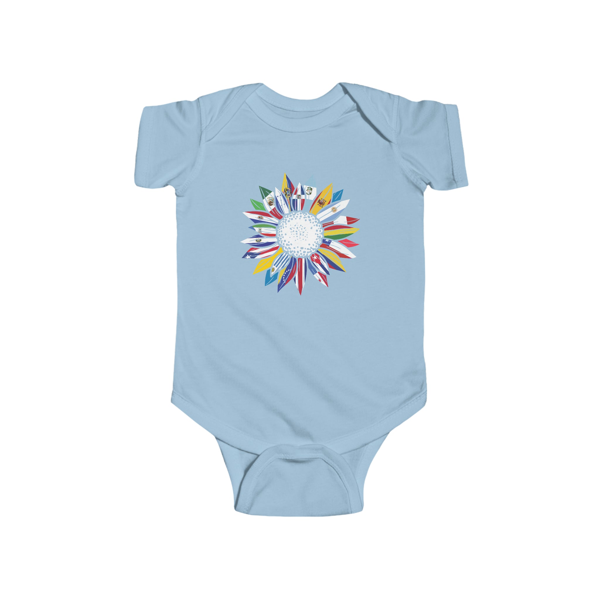 Flag Sunflower - Hispanic Heritage Month Infant  Bodysuit