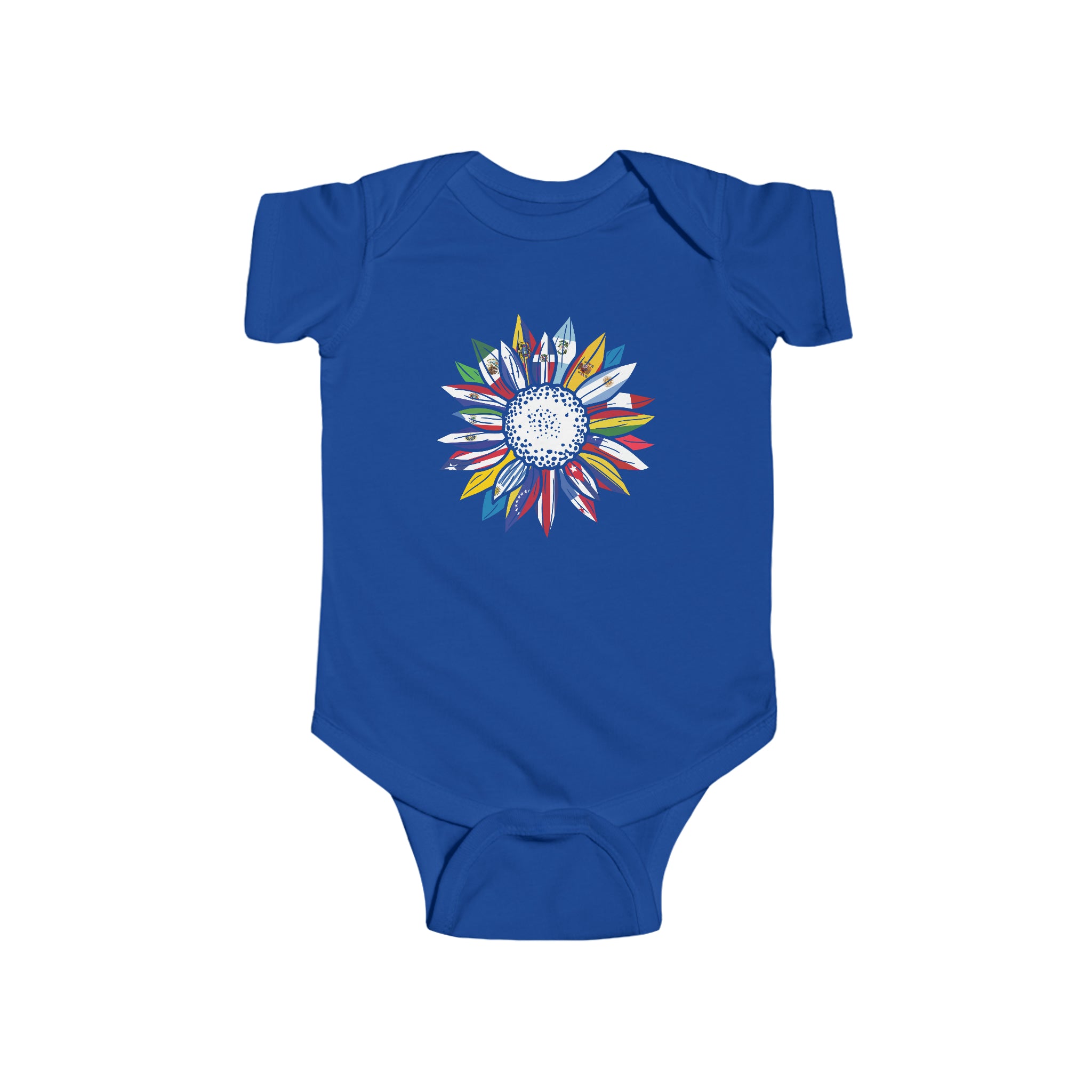 Flag Sunflower - Hispanic Heritage Month Infant  Bodysuit