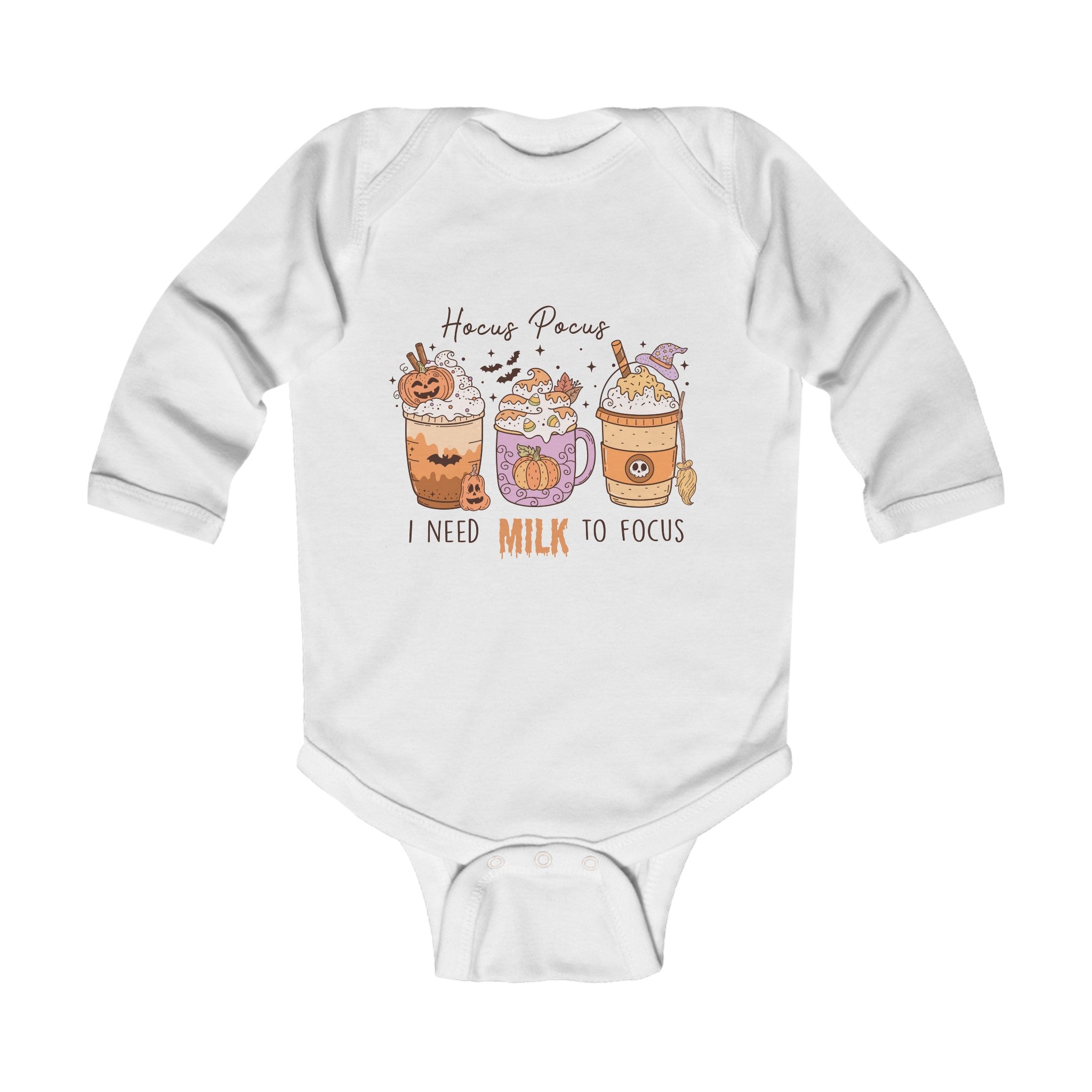 Hocus Pocus I Need Milk To Focus Infant Long Sleeve Bodysuit