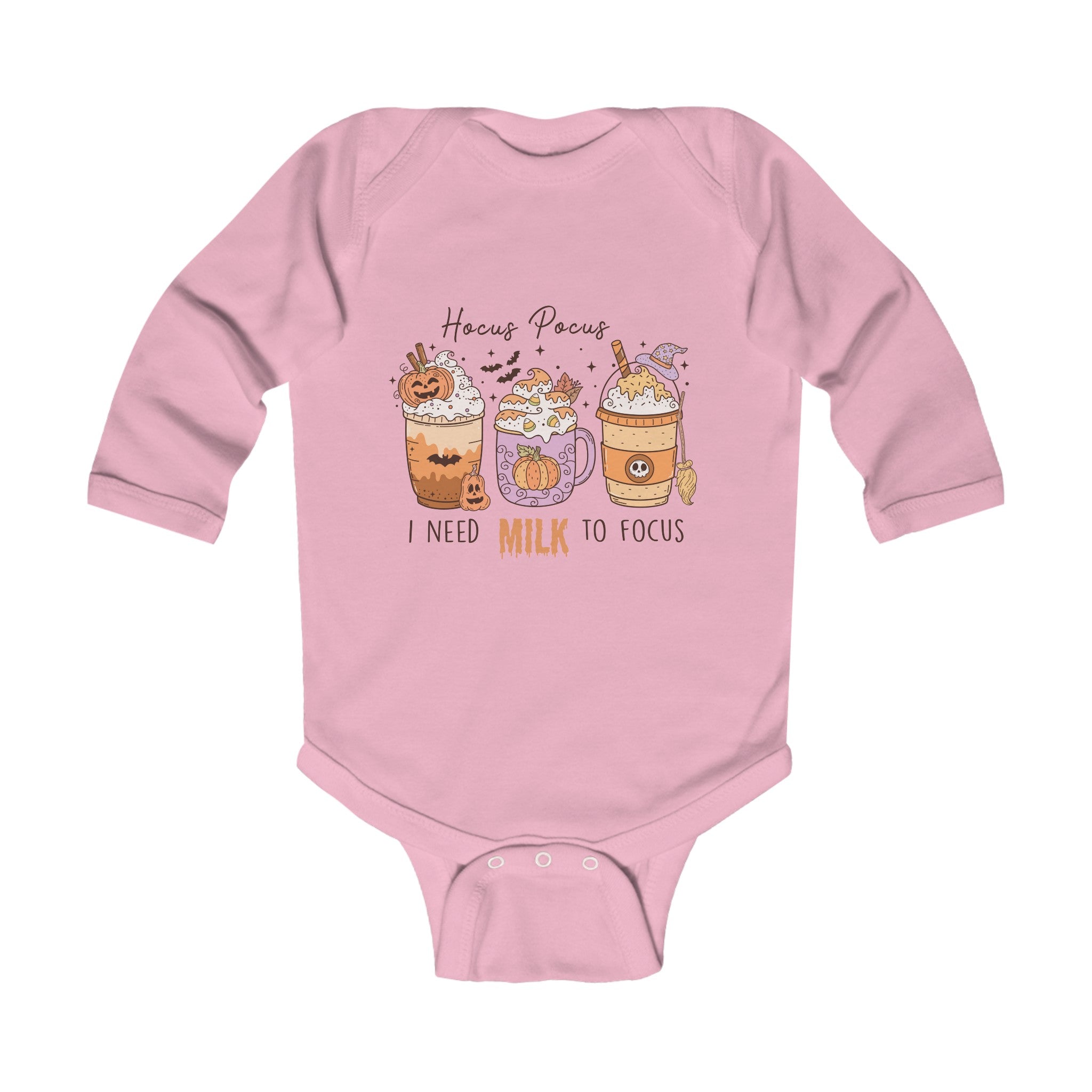 Hocus Pocus I Need Milk To Focus Infant Long Sleeve Bodysuit