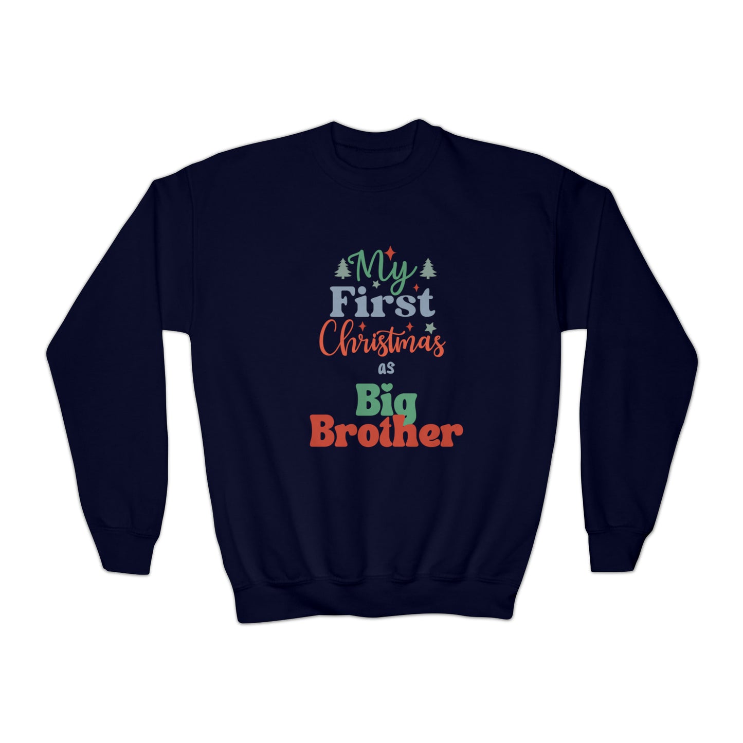 My First Christmas as Big Brother Youth Crewneck Sweatshirt