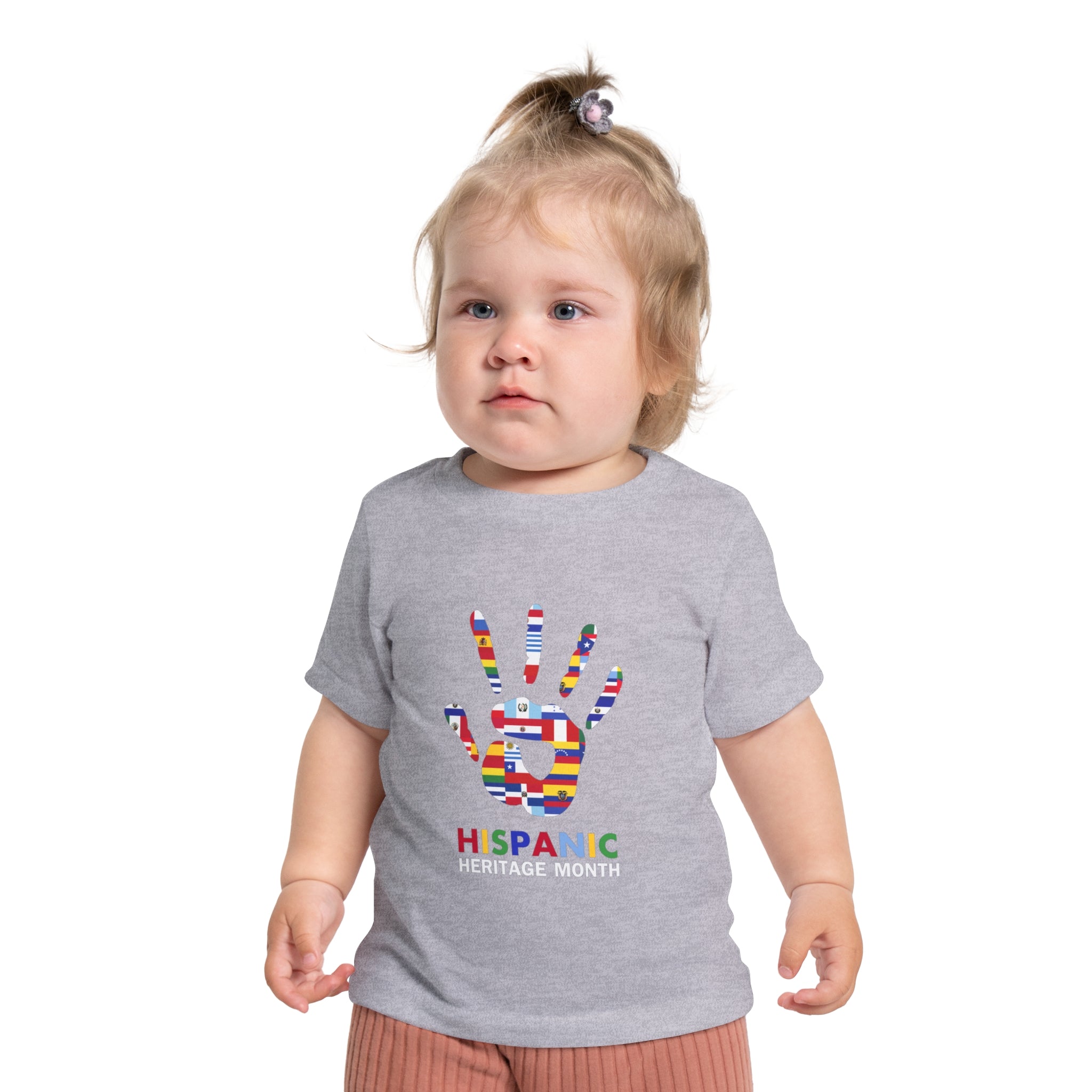 Flag Handprint - Hispanic Heritage Month Baby Short Sleeve T-Shirt