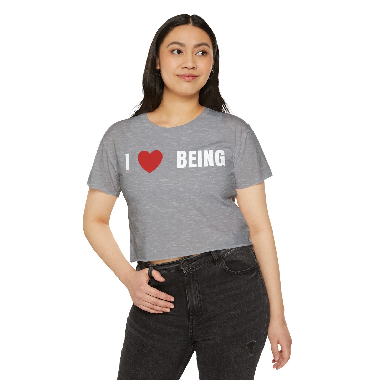 I Love Being, Women's Festival Crop Top