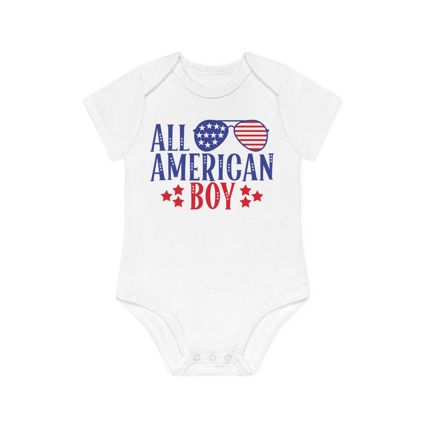 All American Boy, All American Boy Onesie, All American Boy Bodysuit, All American Boy Jumpsuit, Baby Organic Short Sleeve Bodysuit