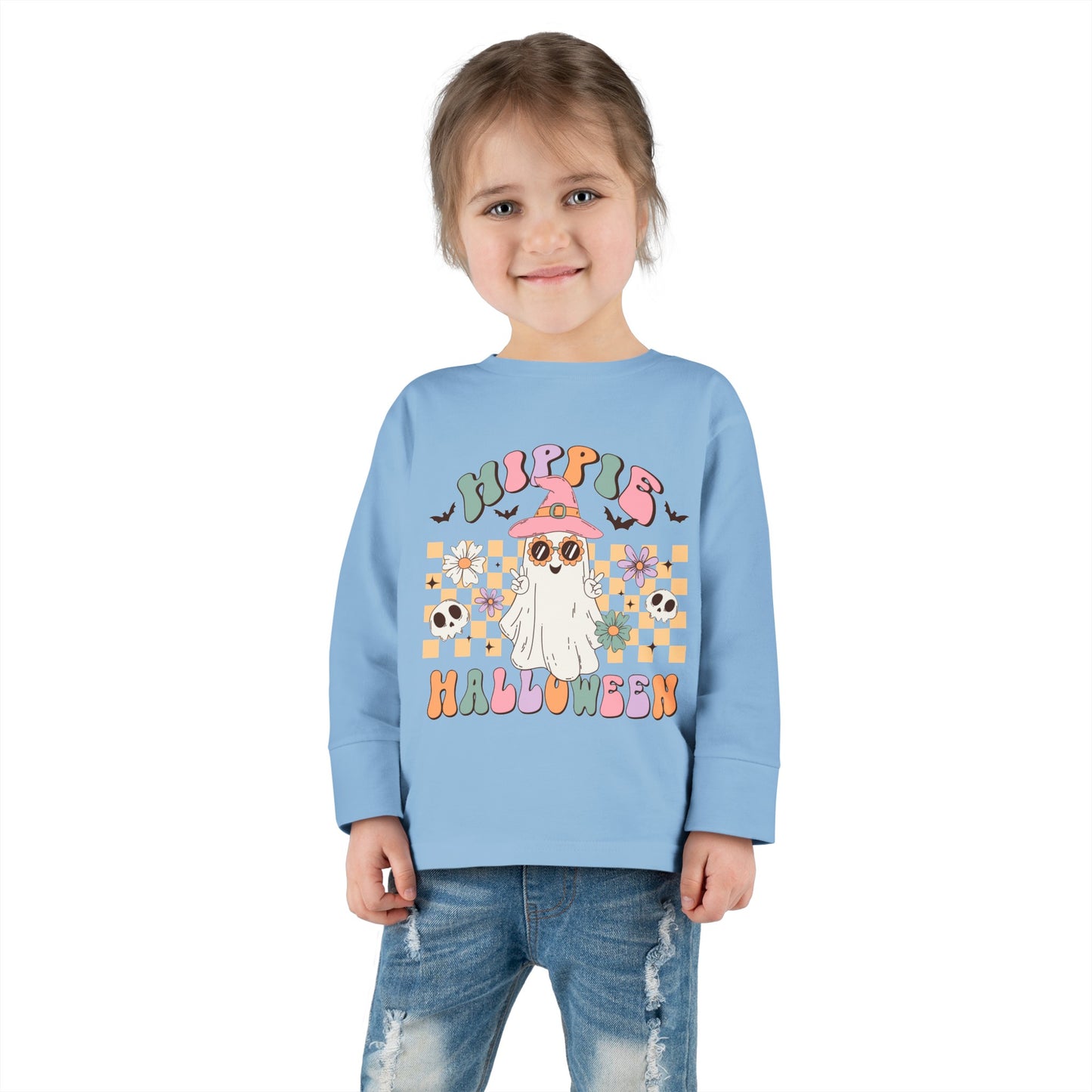 Hippie Halloween Toddler Long Sleeve Tee