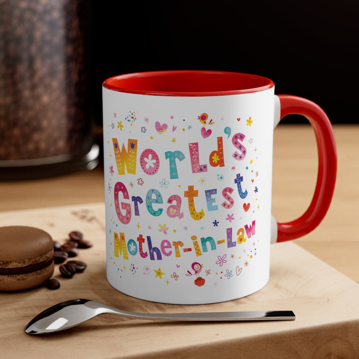 World's Greatest Mother-In-Law Accent Coffee Mug, 11oz