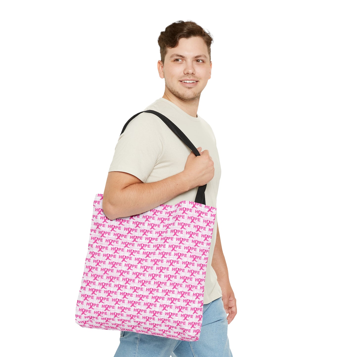 Hope Pink Breast Cancer Awareness Tote Bag