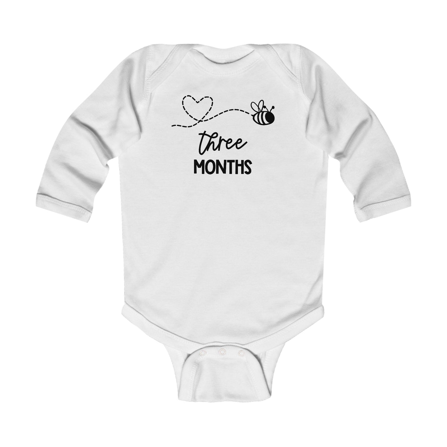 Three Months, Three Months Old, Month Milestones, Baby Milestones, Infant Long Sleeve Bodysuit