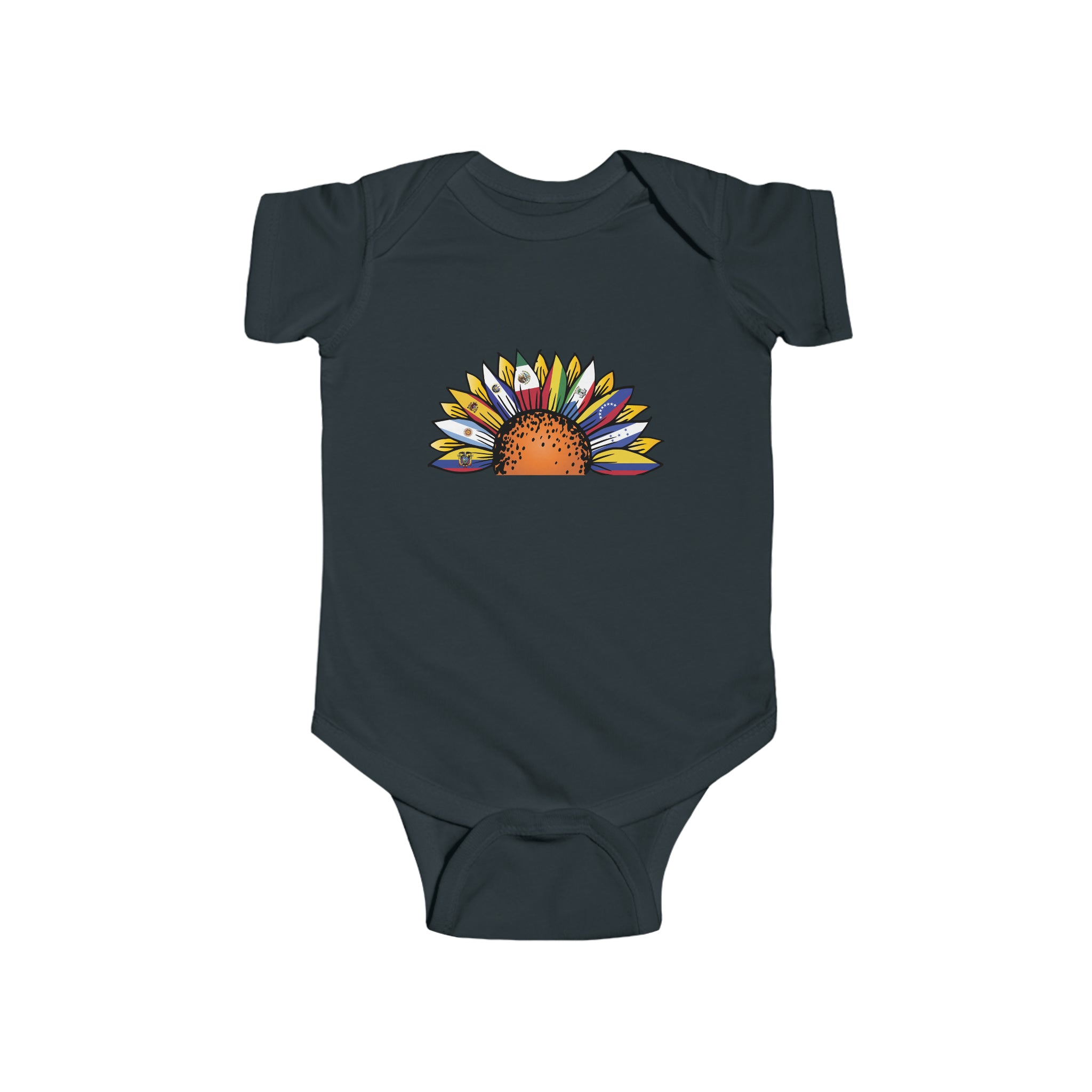 Sunflower Flower Half - Hispanic Heritage Month Infant  Bodysuit