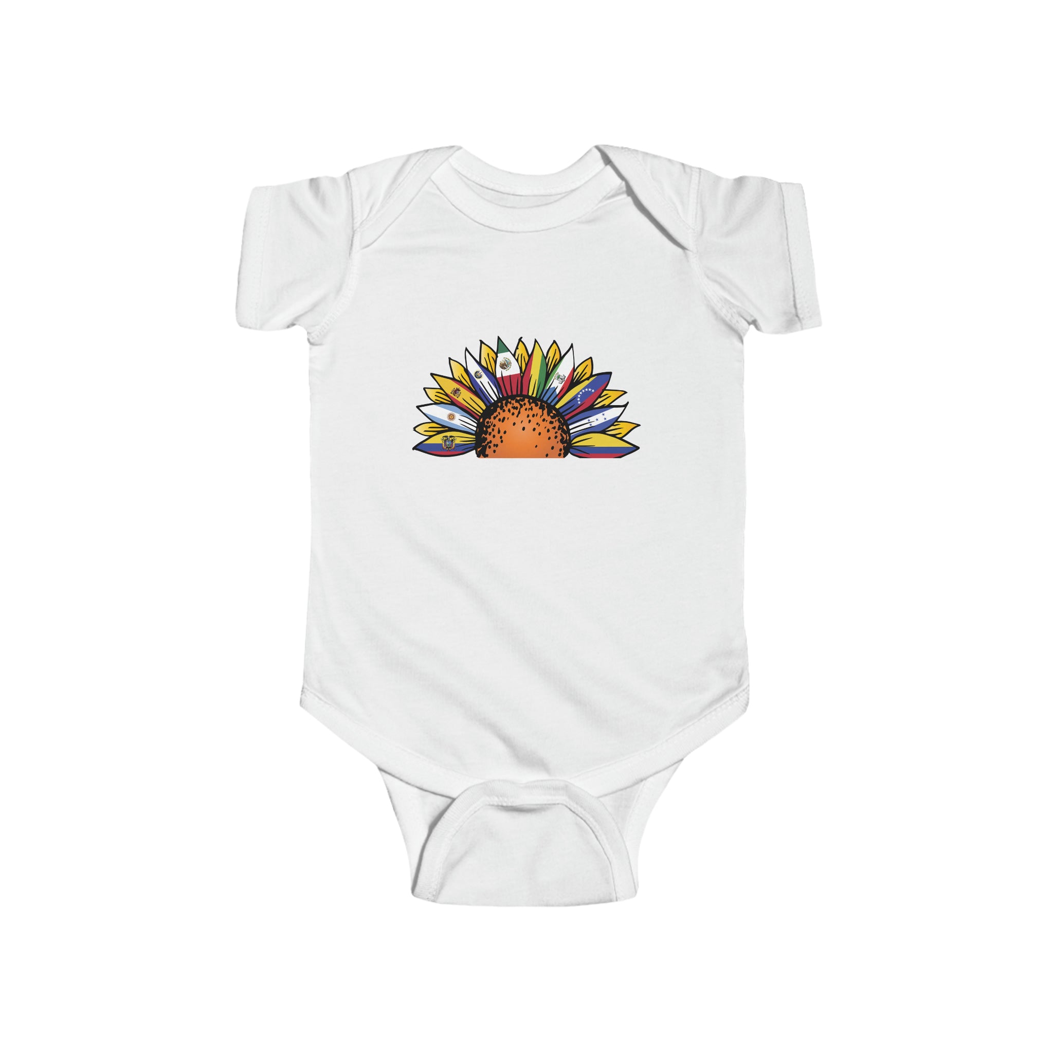 Sunflower Flower Half - Hispanic Heritage Month Infant  Bodysuit