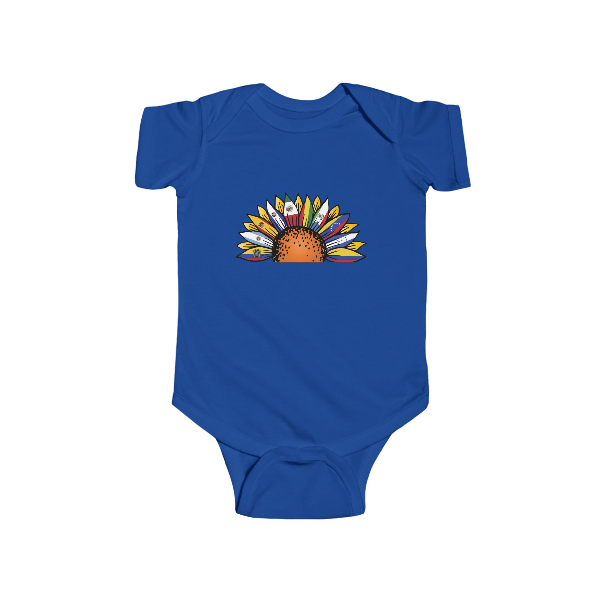 Sunflower Flower Half - Hispanic Heritage Month Infant  Bodysuit