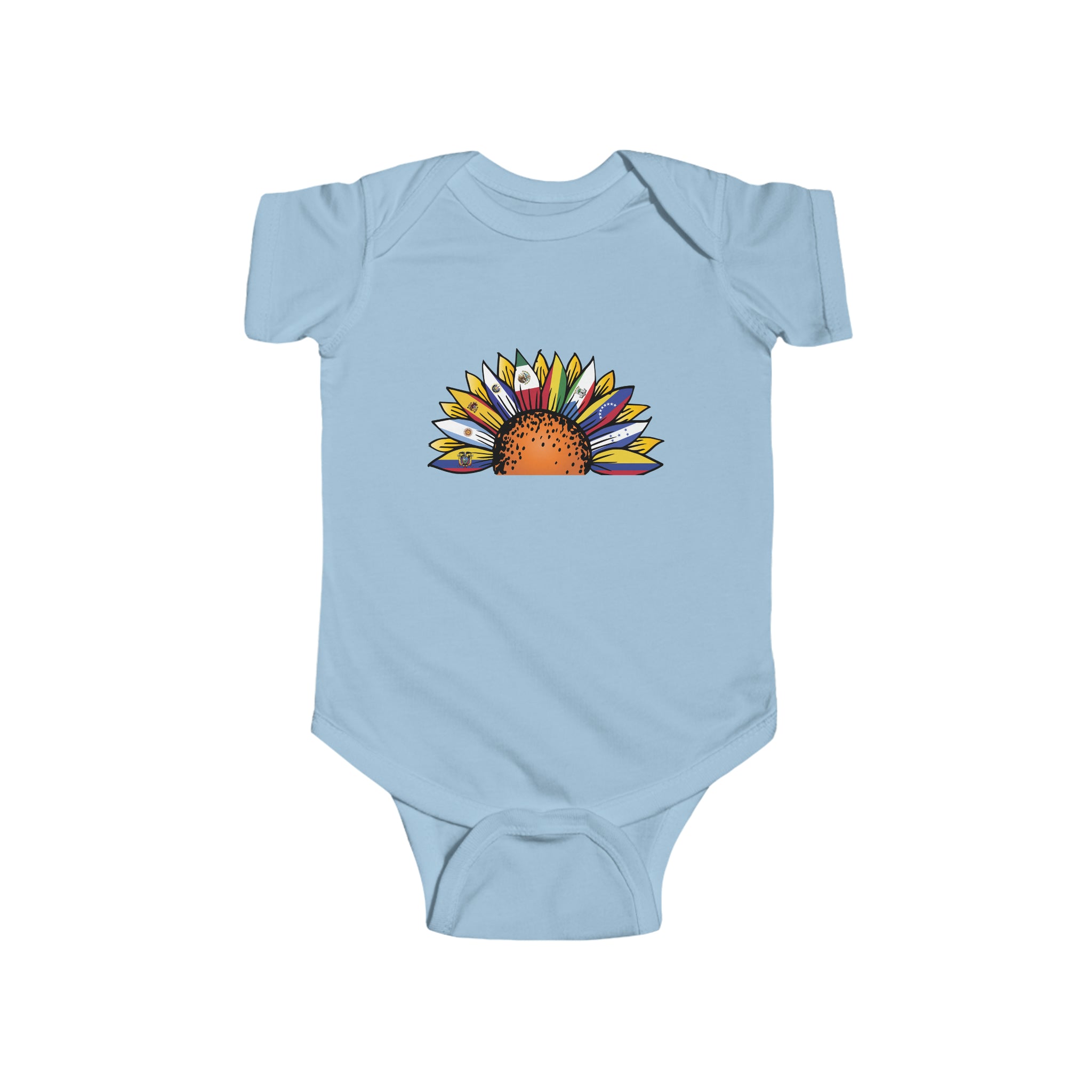 Sunflower Flower Half - Hispanic Heritage Month Infant  Bodysuit