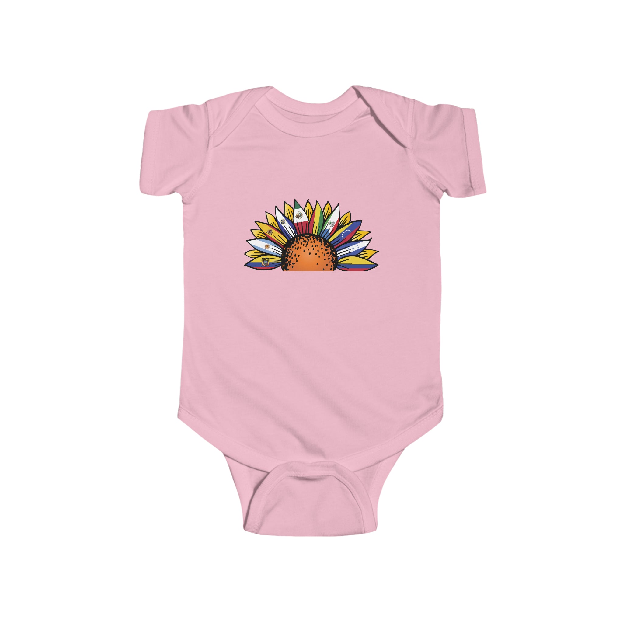 Sunflower Flower Half - Hispanic Heritage Month Infant  Bodysuit