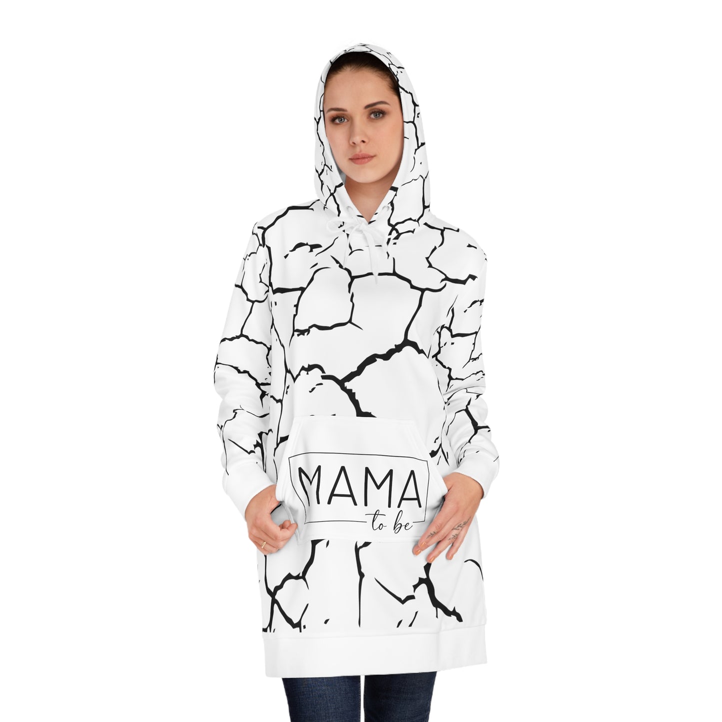 Mama To Be Women's Hoodie Dress (AOP)