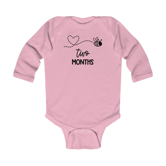 Two Months, Two Months Old, Month Milestones, Baby Milestones, Infant Long Sleeve Bodysuit