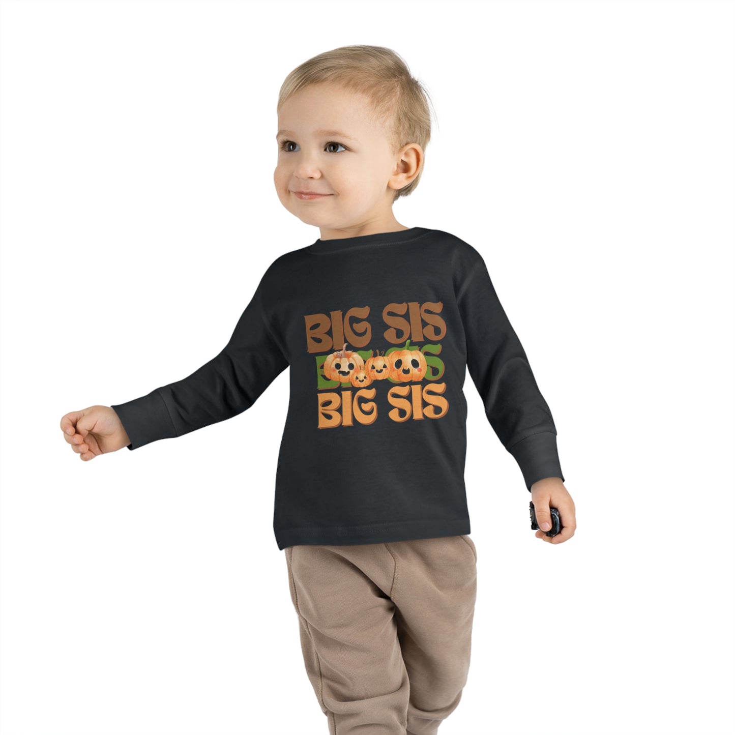 Big Sis Pumpkin Toddler Long Sleeve Tee