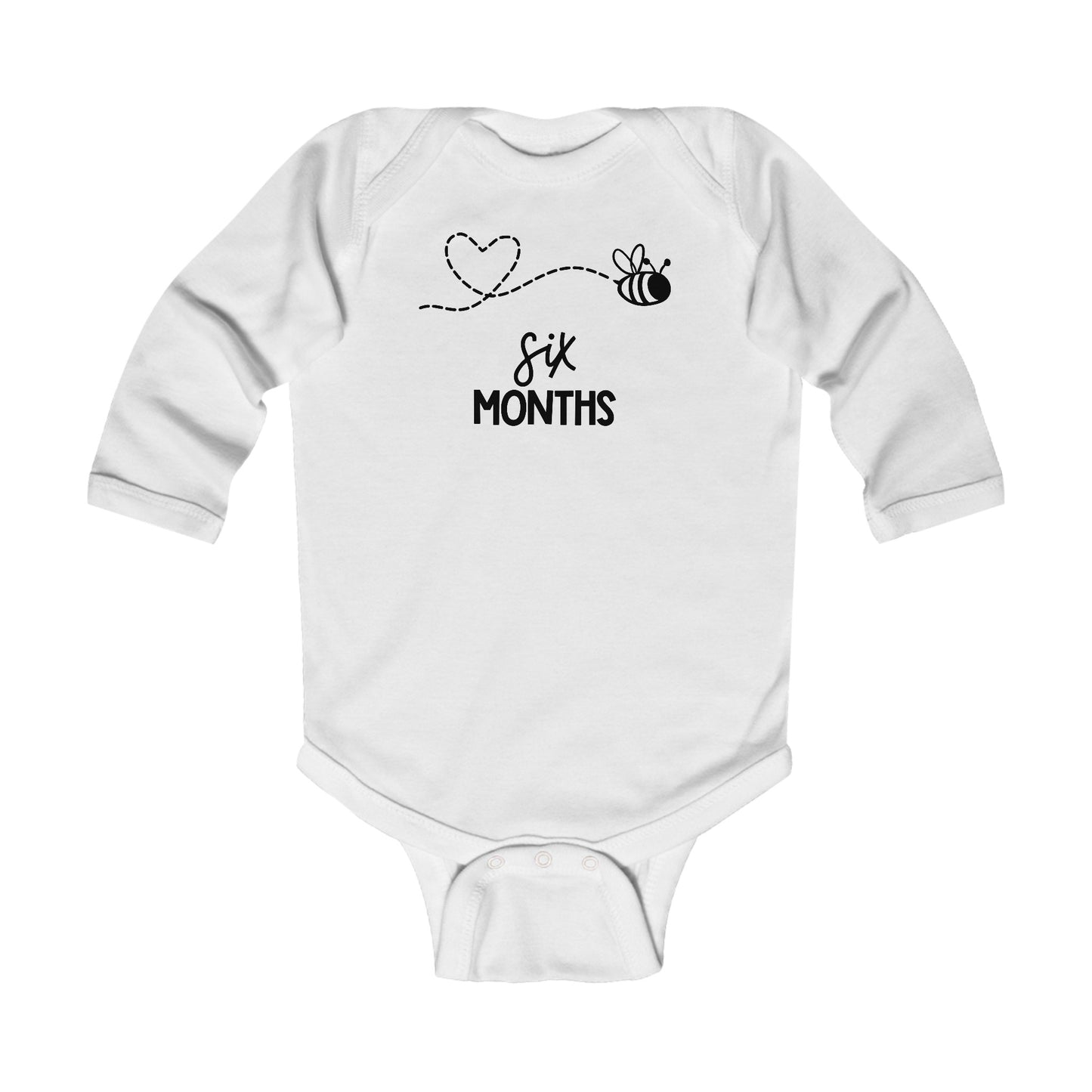 Six Months, Six Months Old, Month Milestones, Baby Milestones, Infant Long Sleeve Bodysuit