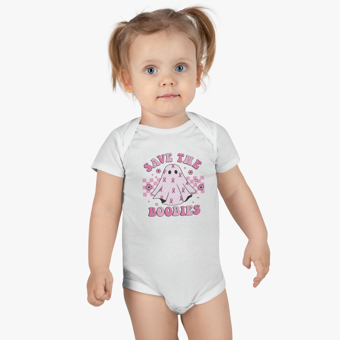 Save The Boobies Onesie, Baby Short Sleeve Onesie®