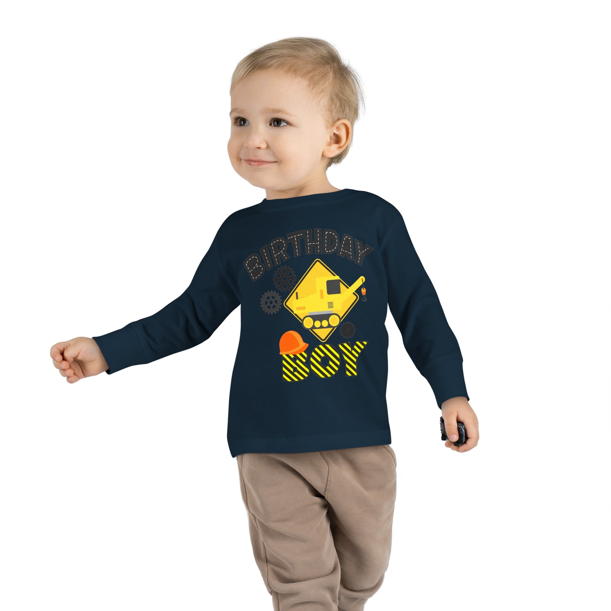 Crane Birthday Boy, Birthday Boy T-shirt, Birthday Tee, Boy's Birthday Tee,  Birthday Boy Tee, Toddler Long Sleeve Tee