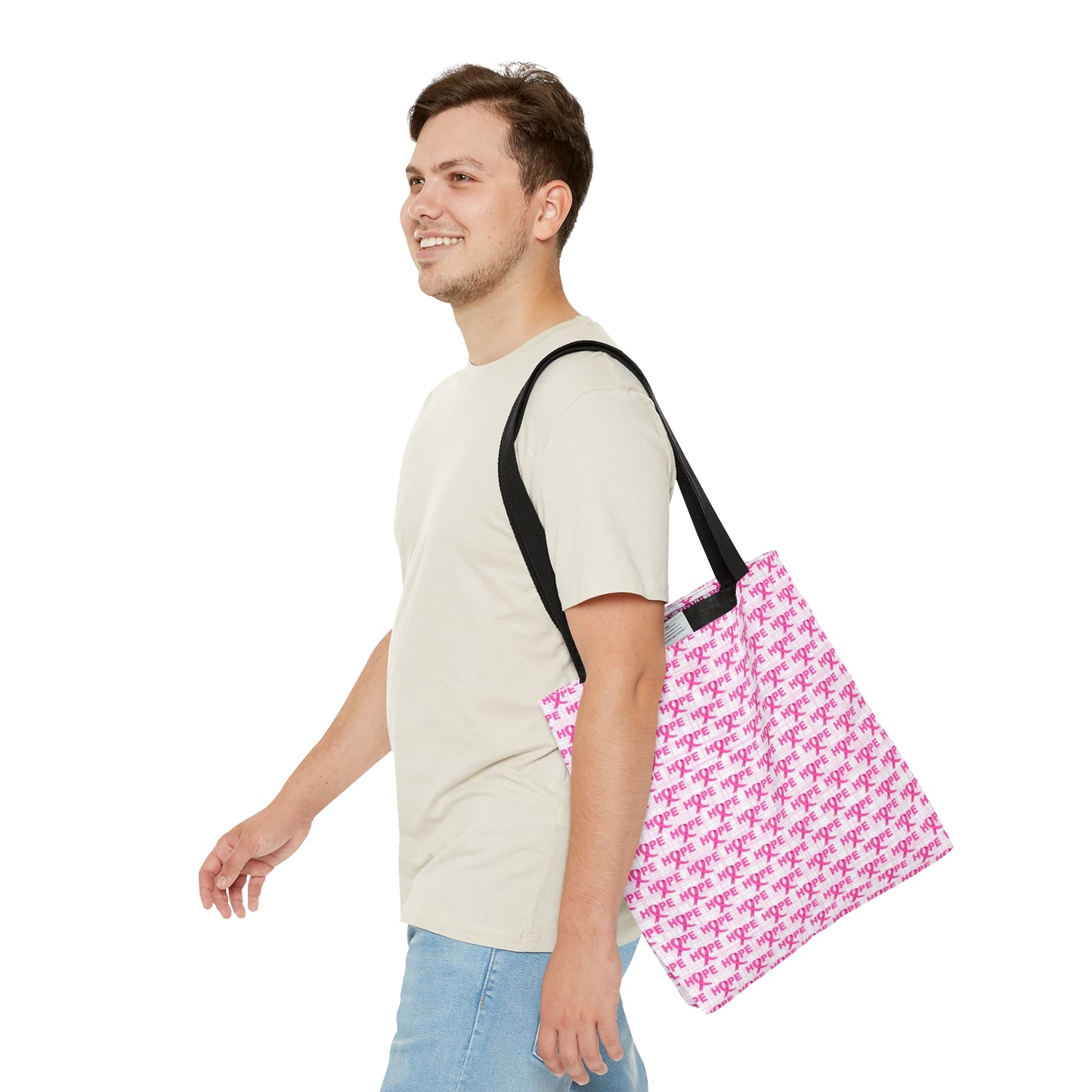 Hope Pink Breast Cancer Awareness Tote Bag