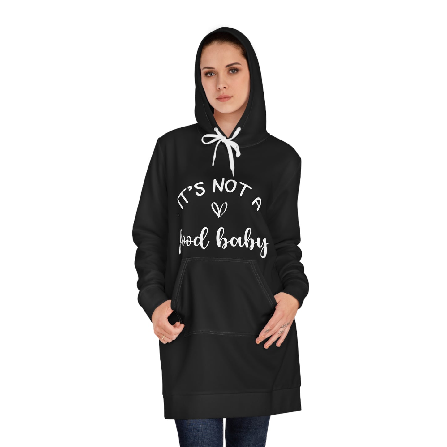 It's Not a Food Baby Women's Hoodie Dress (AOP)