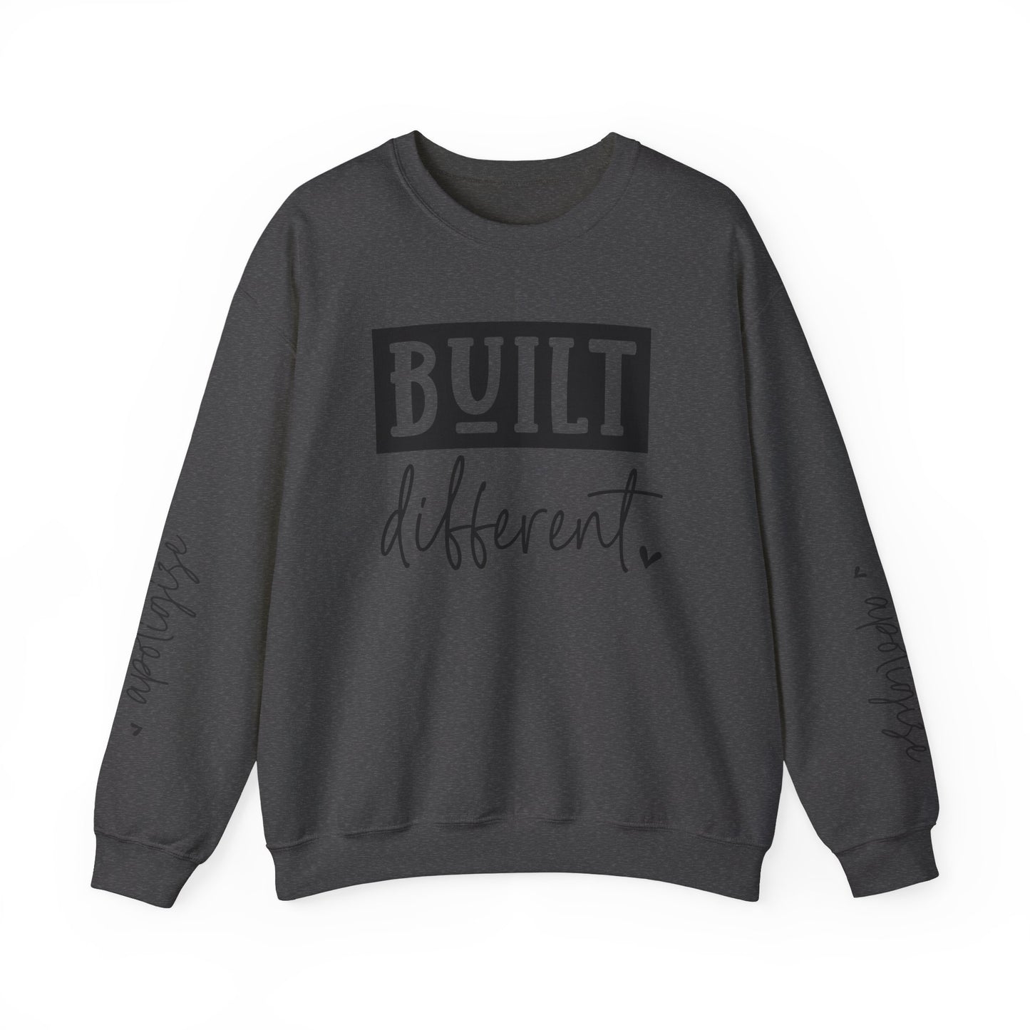 Built Different & Don't Apologise, Unisex Heavy Blend™ Crewneck Sweatshirt