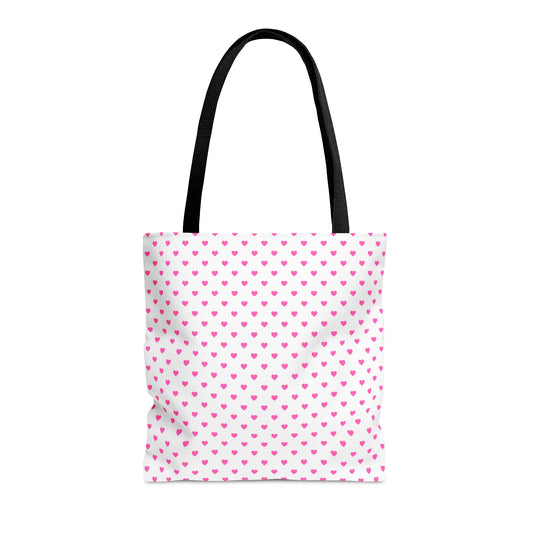 Pink Hearts Breast Cancer Awareness Tote Bag