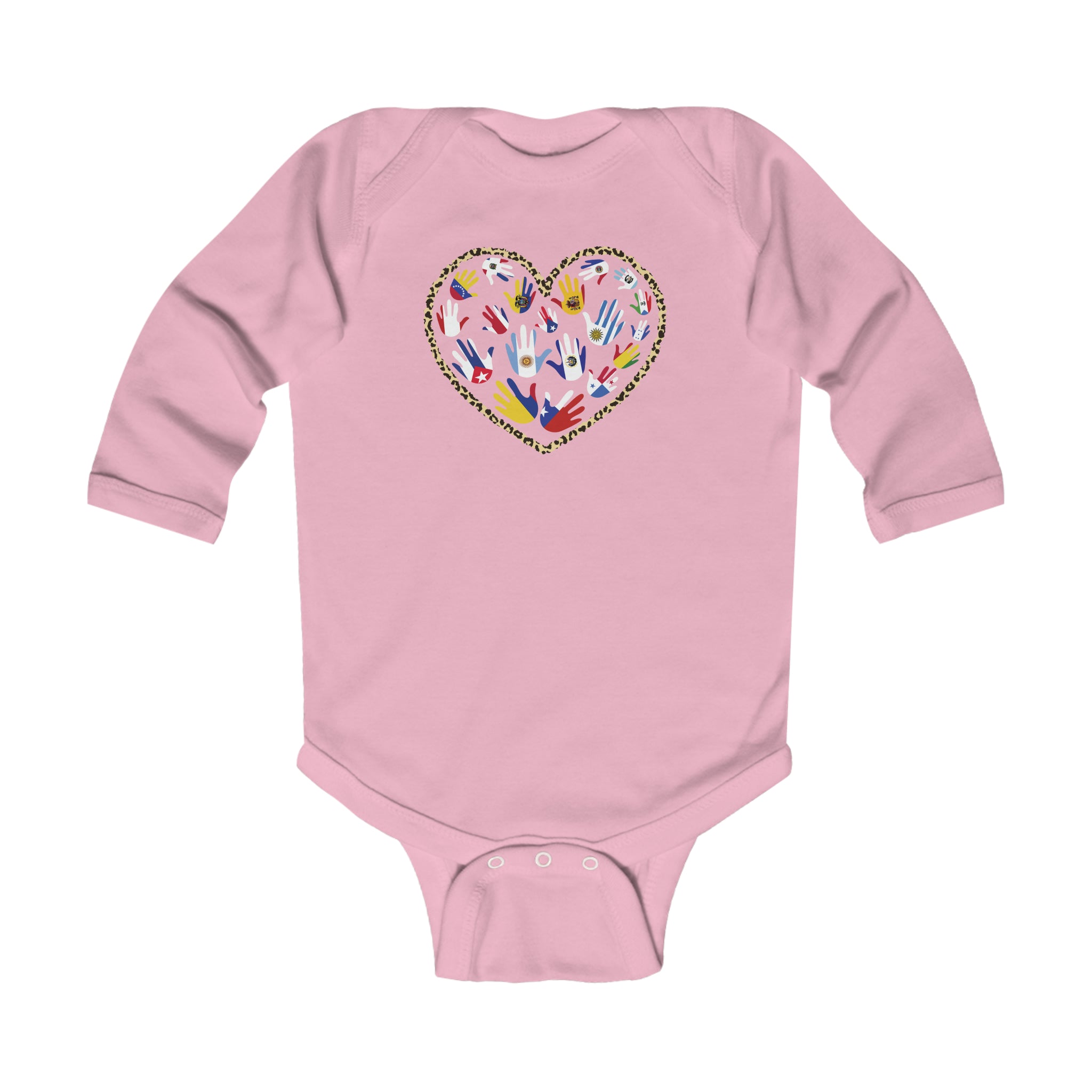 Hands in Heart - Hispanic Heritage Month Infant Long Sleeve Bodysuit