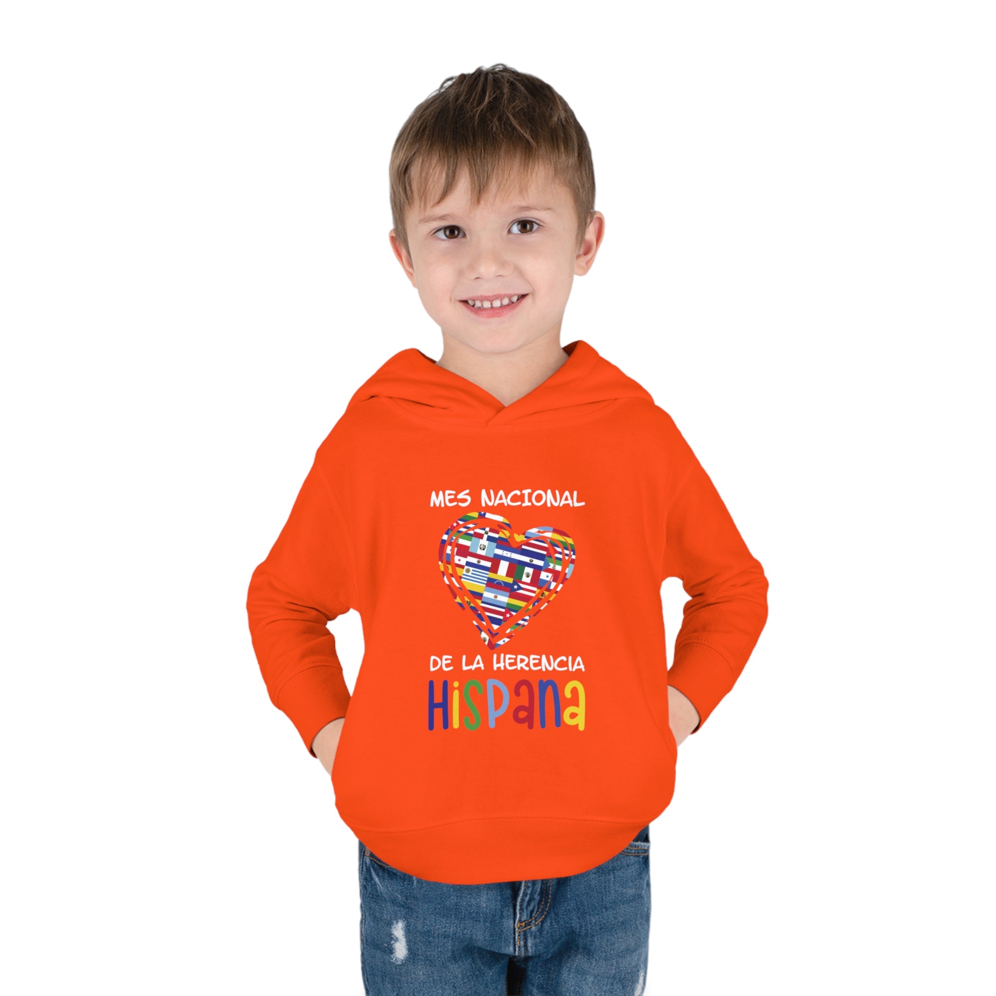 Mes Nacional Heart - Hispanic Heritage Month Toddler Hoodie