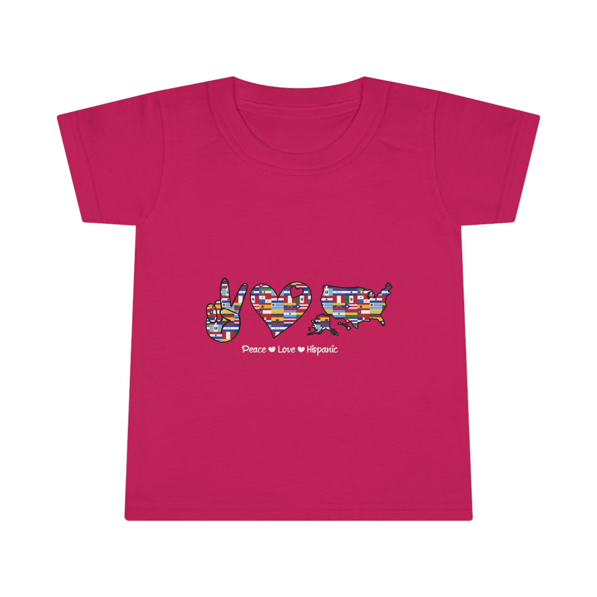 Peace, Love, Hispanic - Hispanic Heritage Month Toddler T-shirt