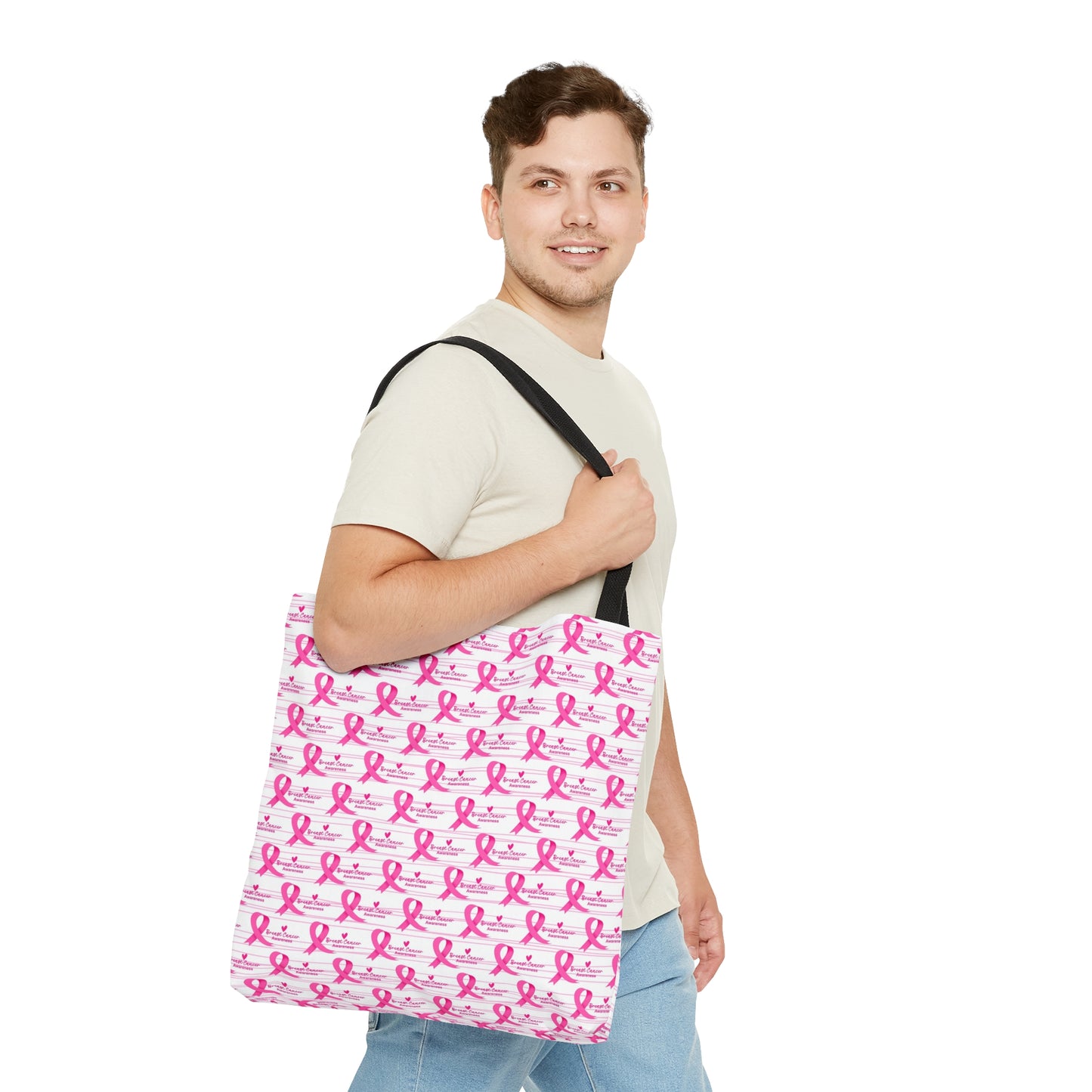 Pink Ribbon Breast Cancer Awareness Tote Bag