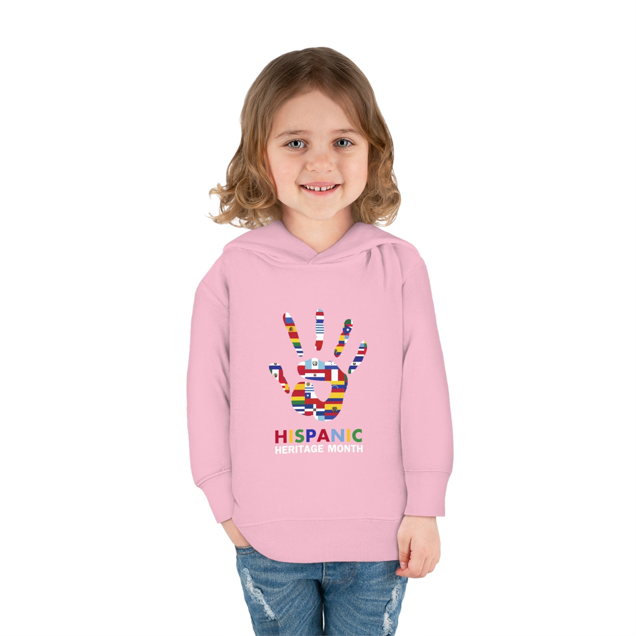 Flag Handprint - Hispanic Heritage Month Toddler Hoodie