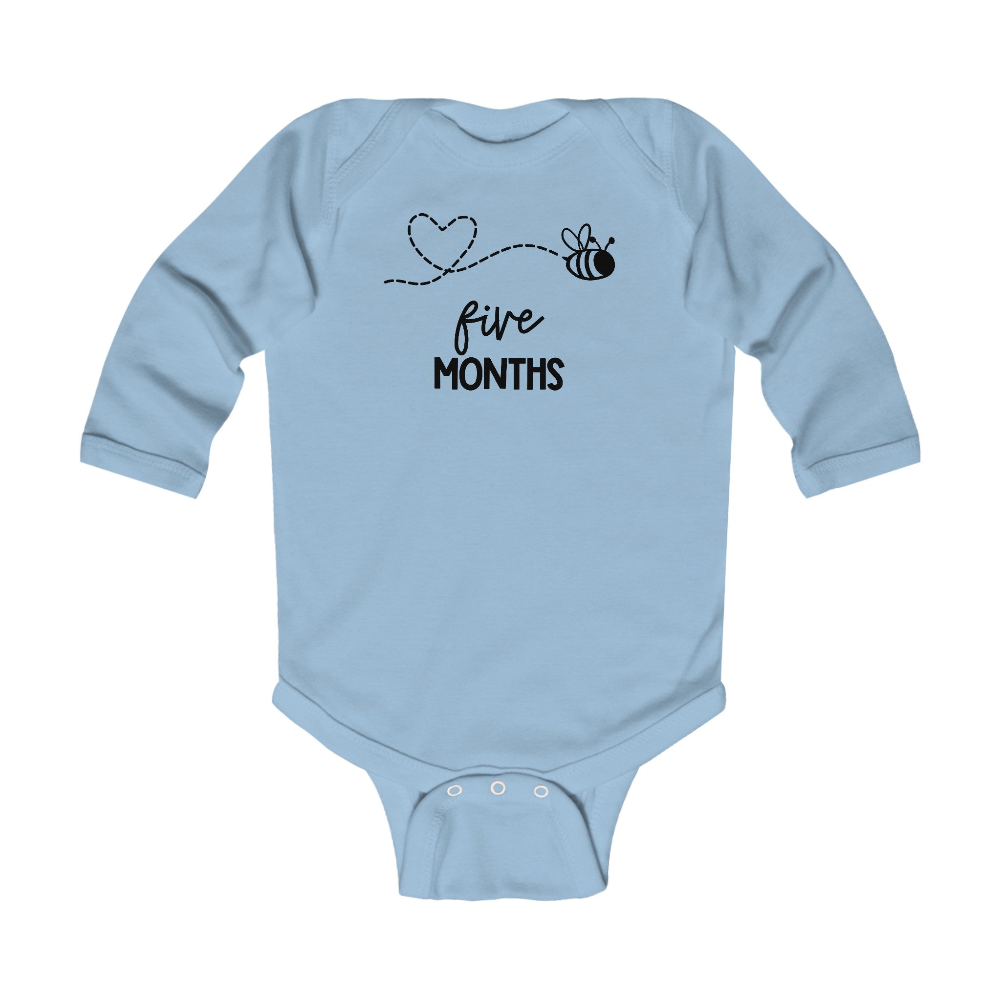 Five Months, Five Months Old, Month Milestones, Baby Milestones, Infant Long Sleeve Bodysuit