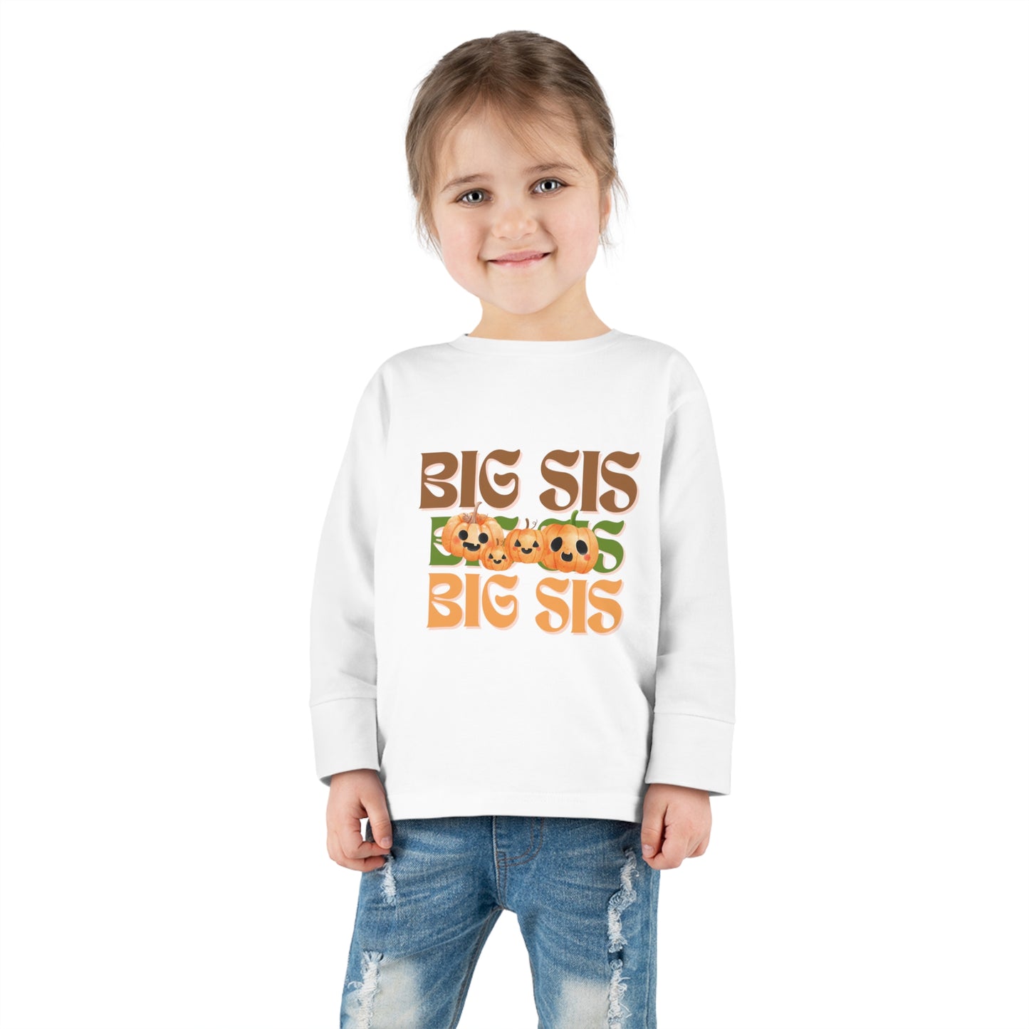 Big Sis Pumpkin Toddler Long Sleeve Tee