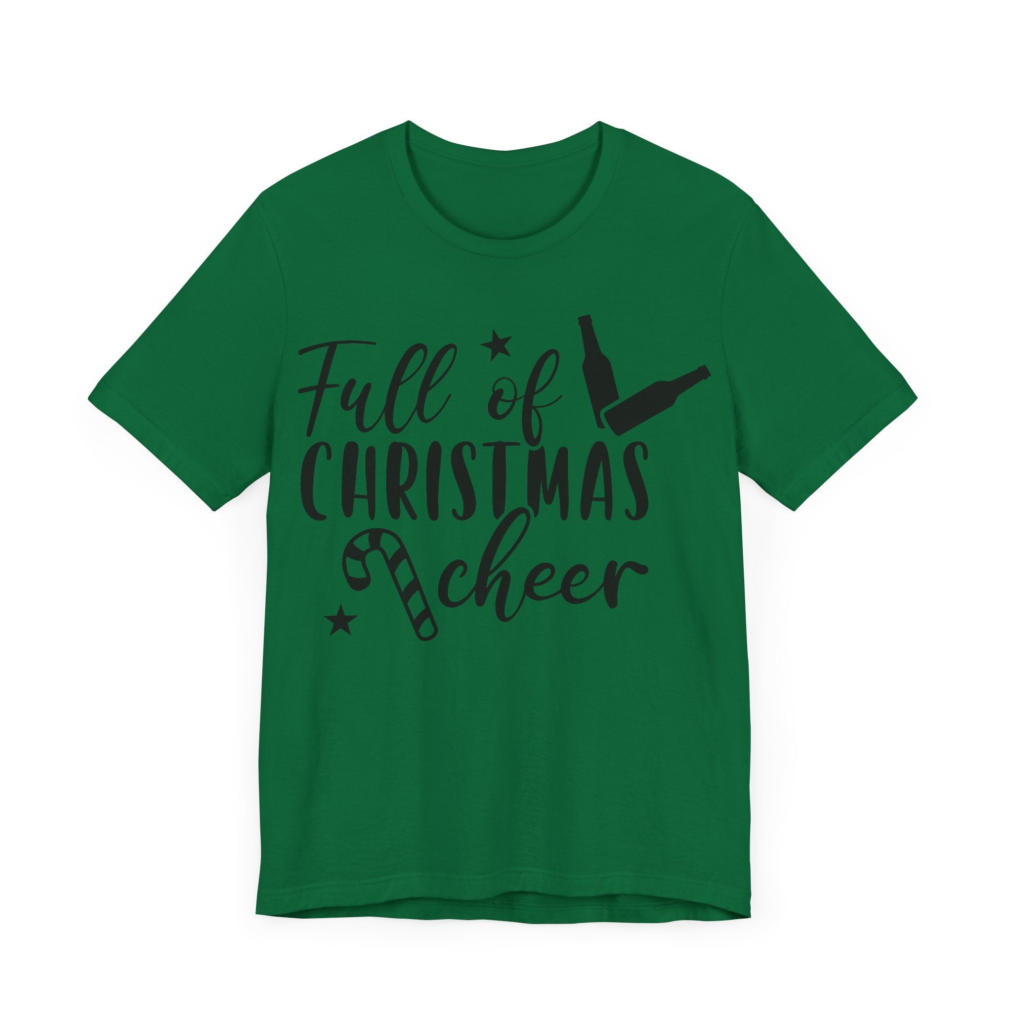 Full of Christmas Cheer & Beer Unisex Jersey Short Sleeve Tee