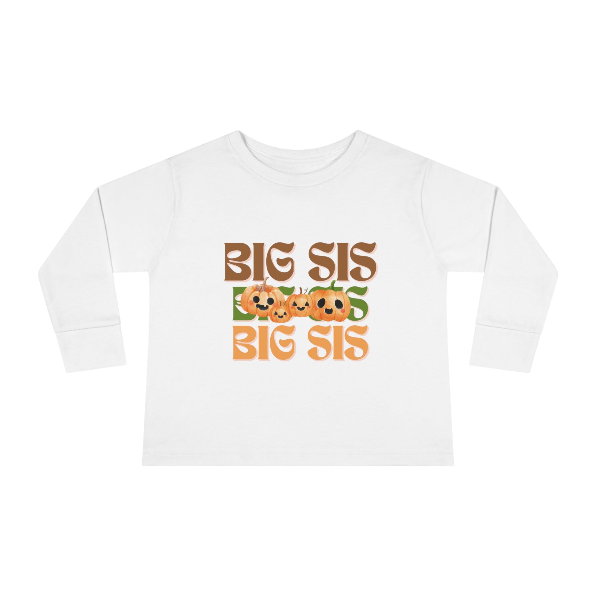 Big Sis Pumpkin Toddler Long Sleeve Tee