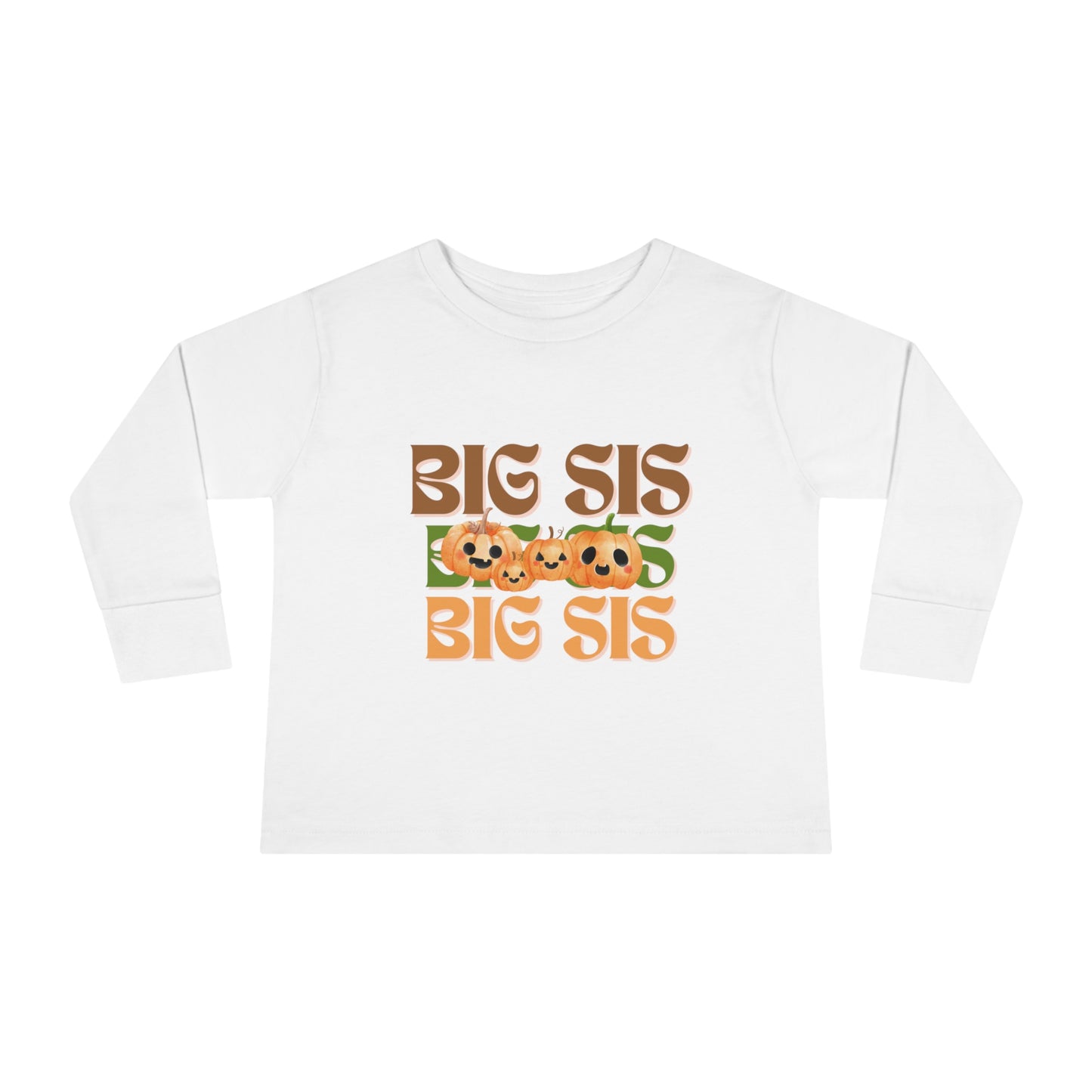 Big Sis Pumpkin Toddler Long Sleeve Tee