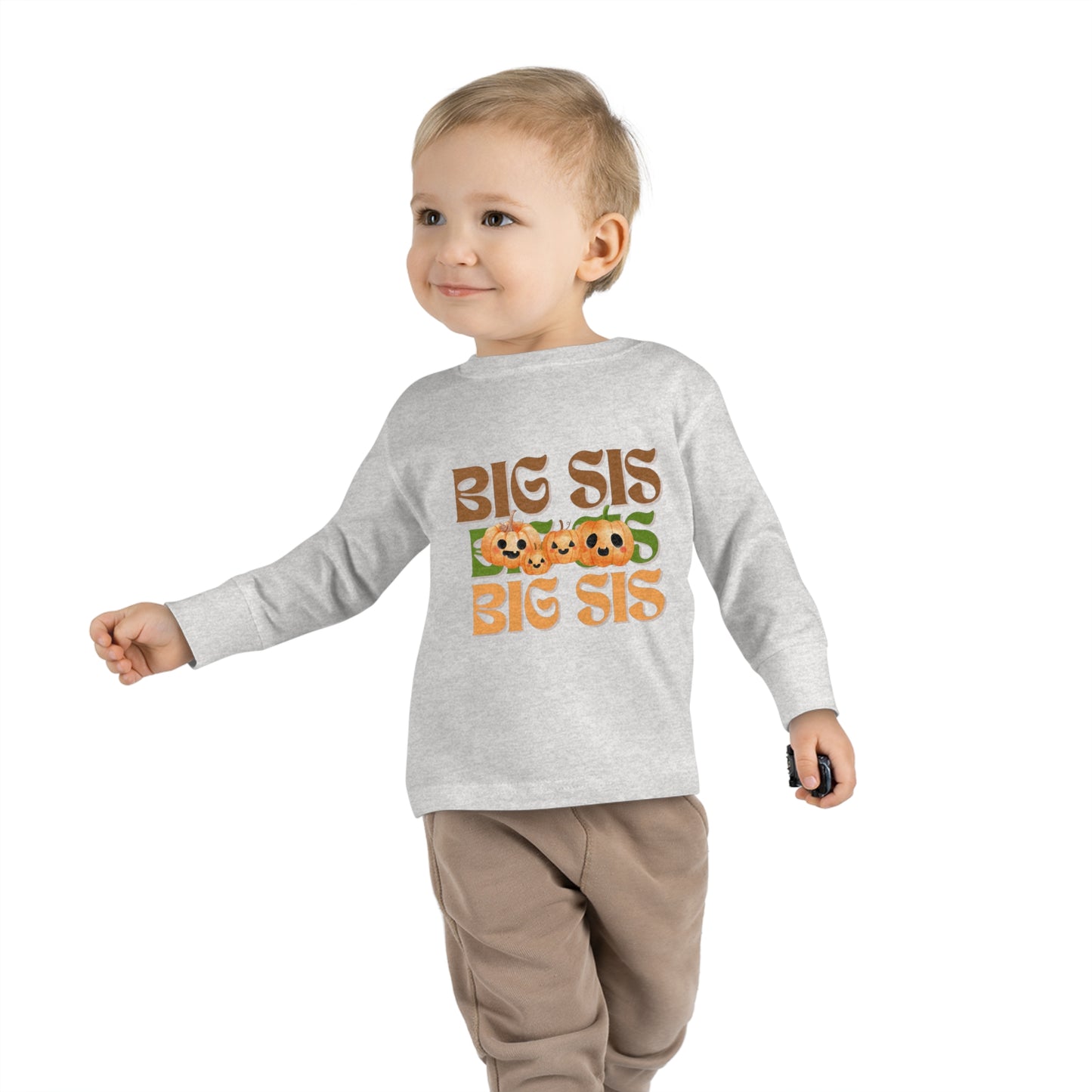 Big Sis Pumpkin Toddler Long Sleeve Tee