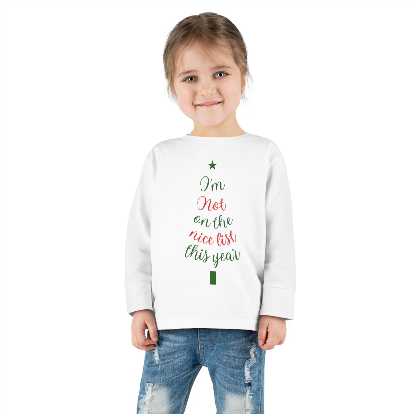 I'm Not on The Nice List This Year Toddler Long Sleeve Tee