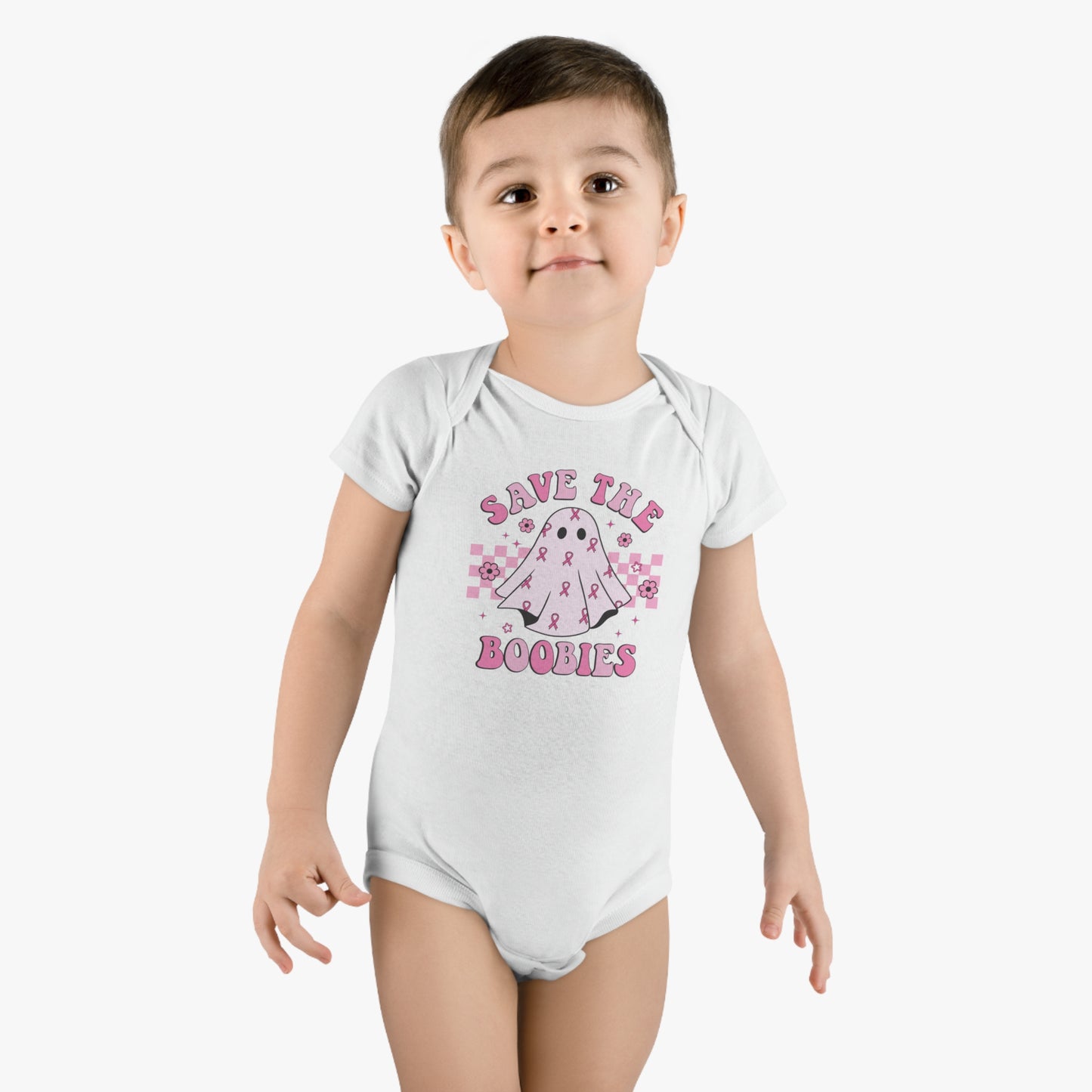 Save The Boobies Onesie, Baby Short Sleeve Onesie®