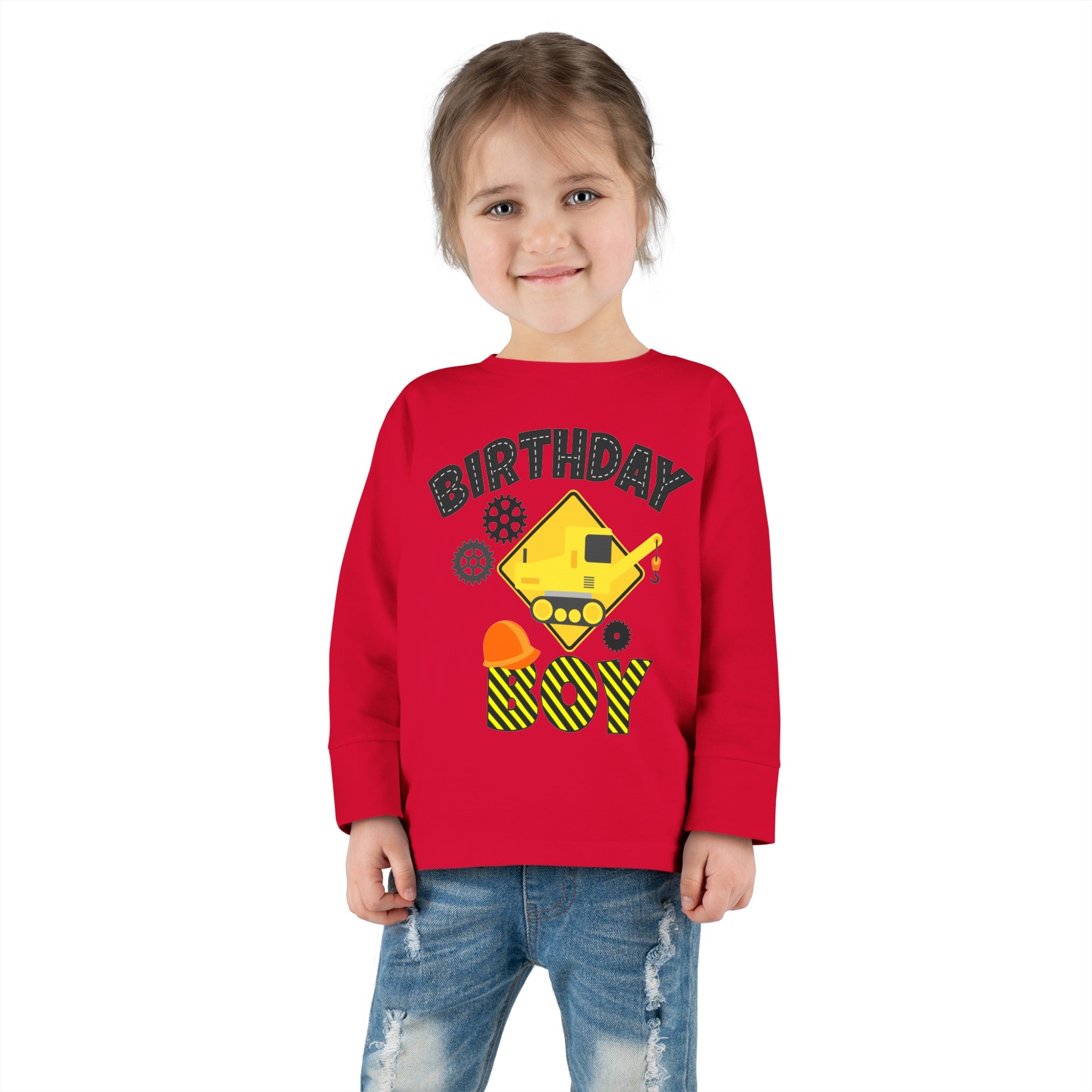Crane Birthday Boy, Birthday Boy T-shirt, Birthday Tee, Boy's Birthday Tee,  Birthday Boy Tee, Toddler Long Sleeve Tee
