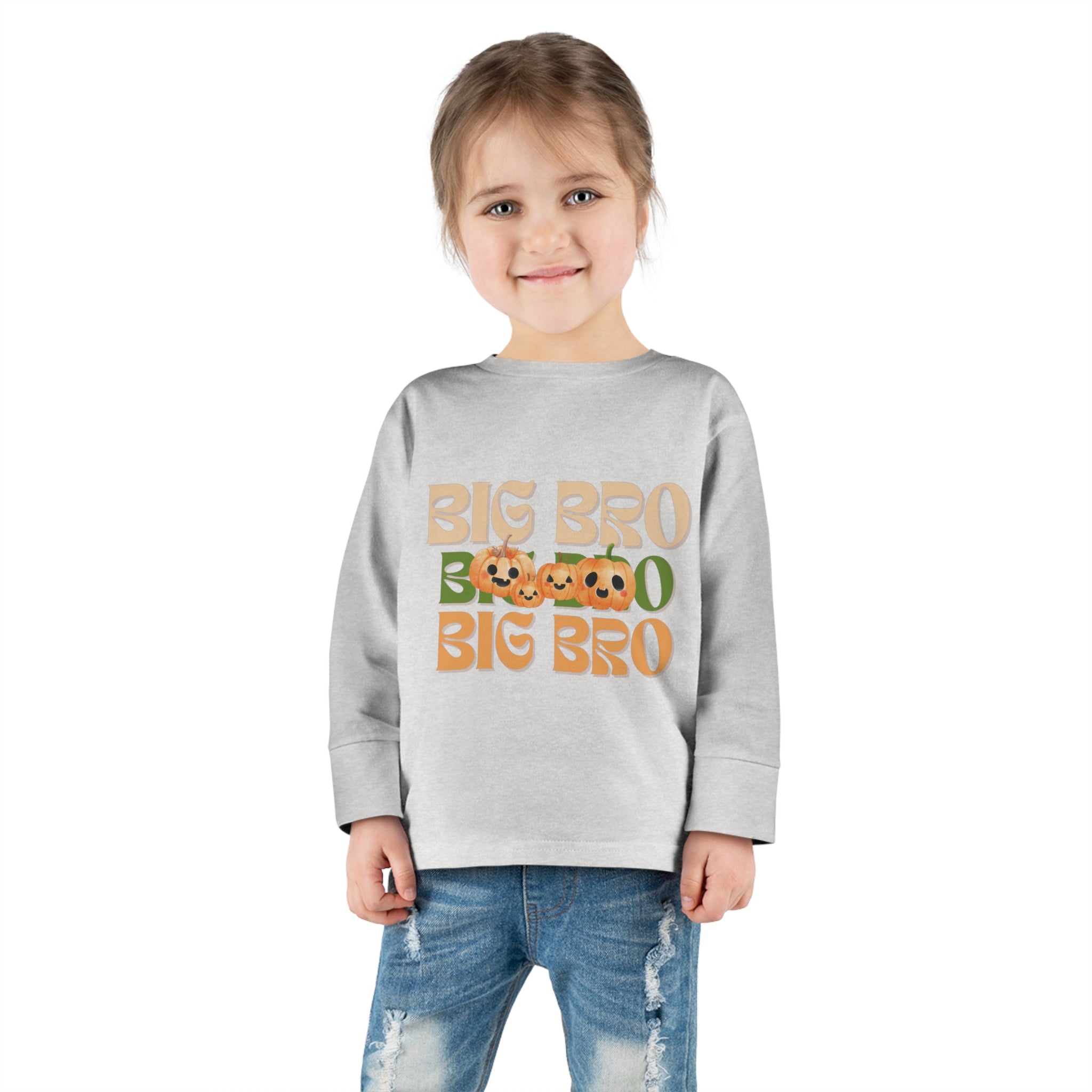 Big Bro Pumpkin Toddler Long Sleeve Tee